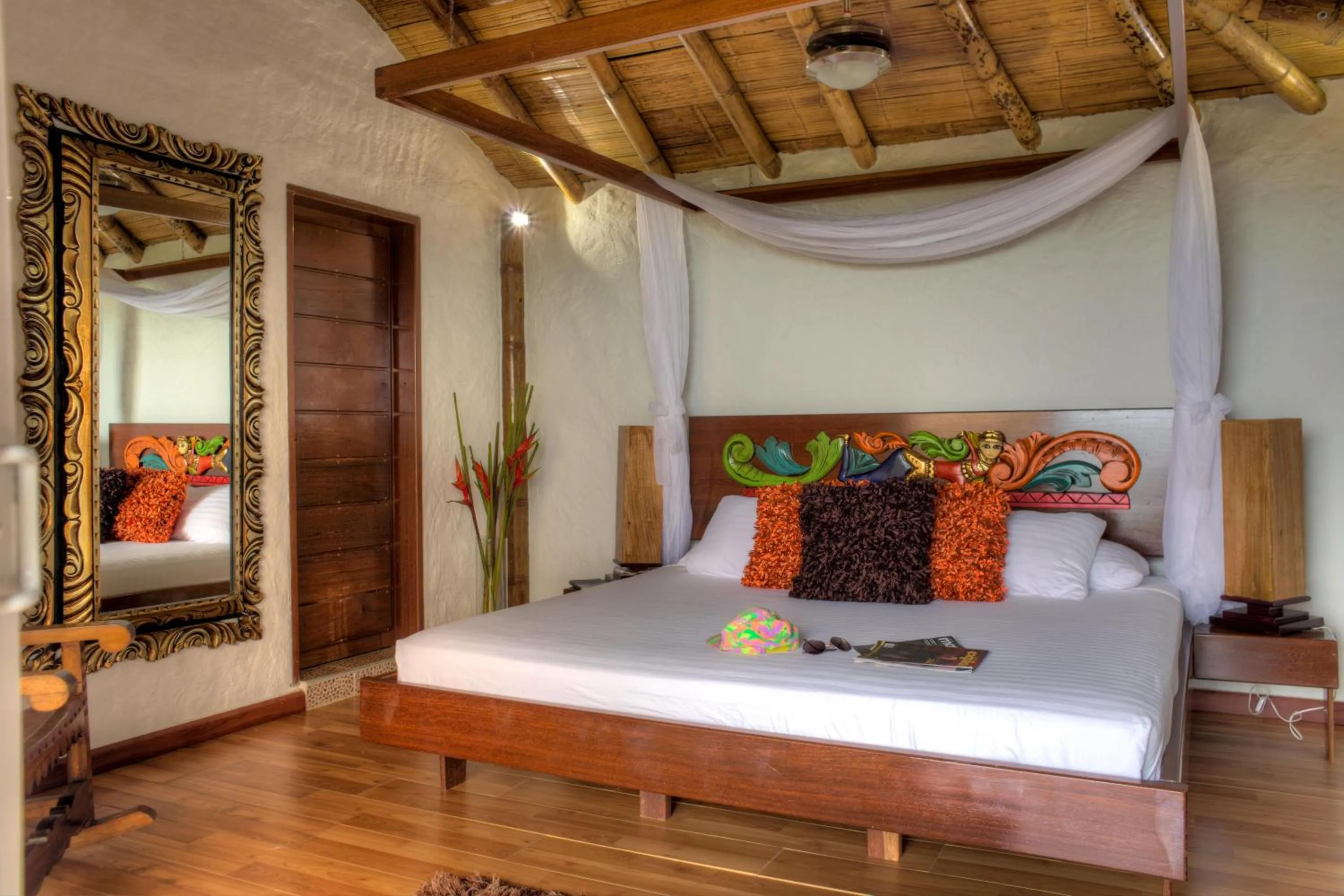 Bed in Villa Maria Tayrona, Jungle and Sea Experience