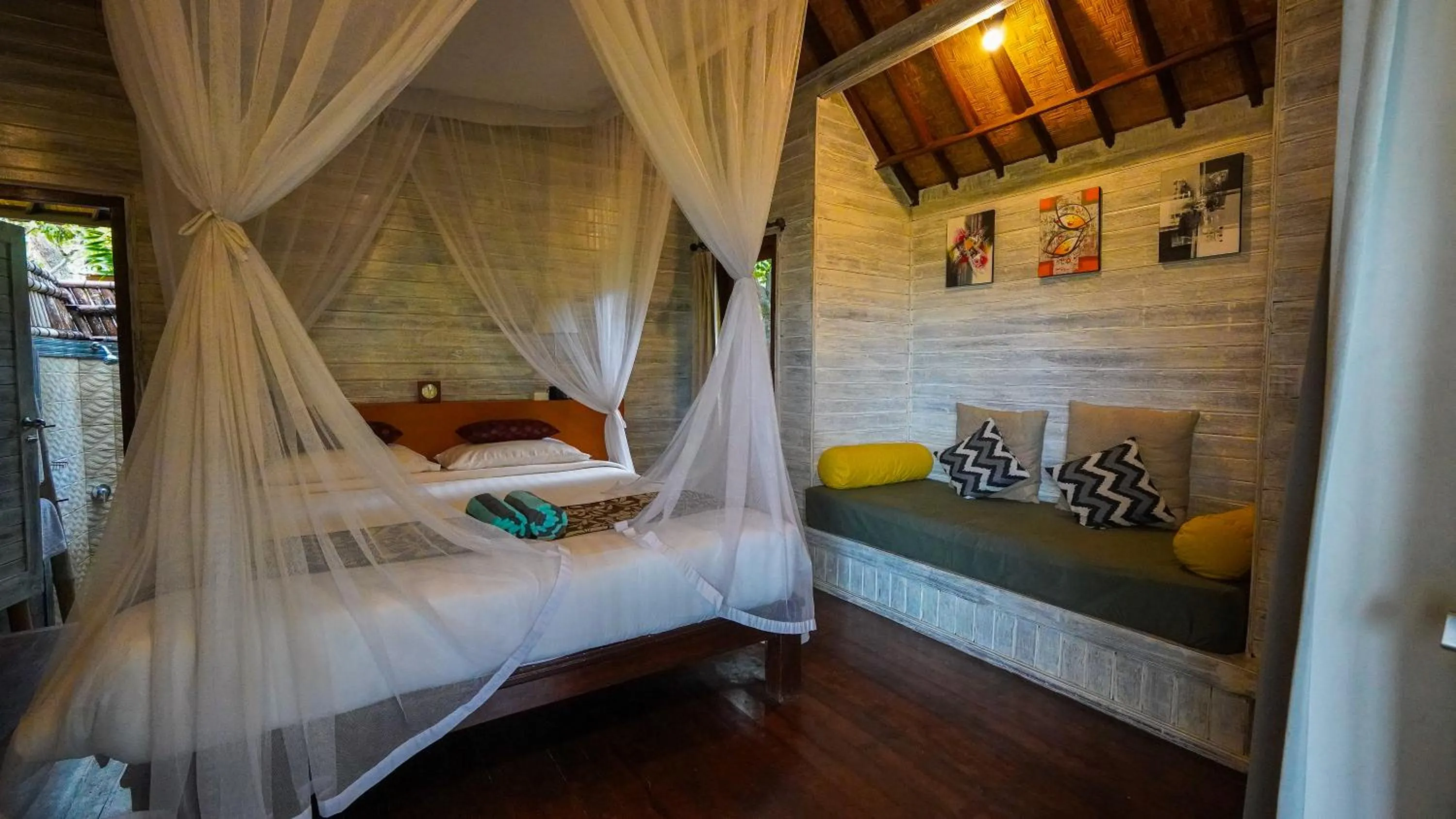 Bed in Darsan Lembongan Boutique Cottage
