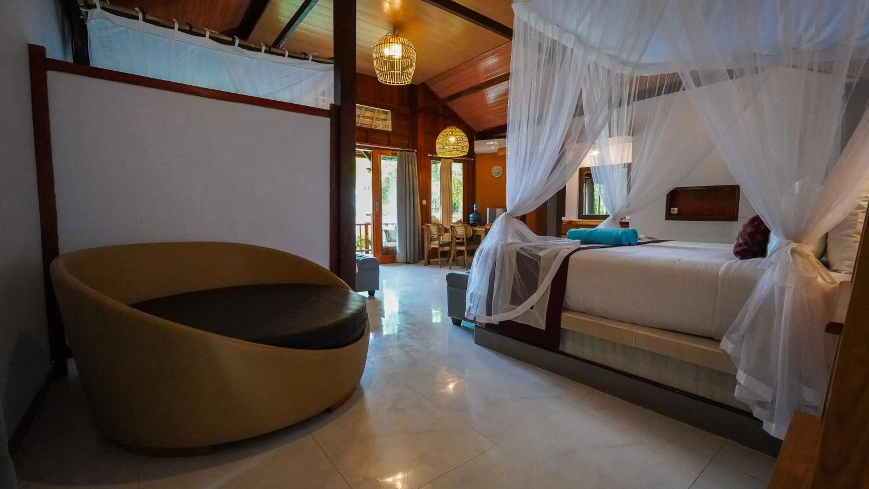Bed in Darsan Lembongan Boutique Cottage
