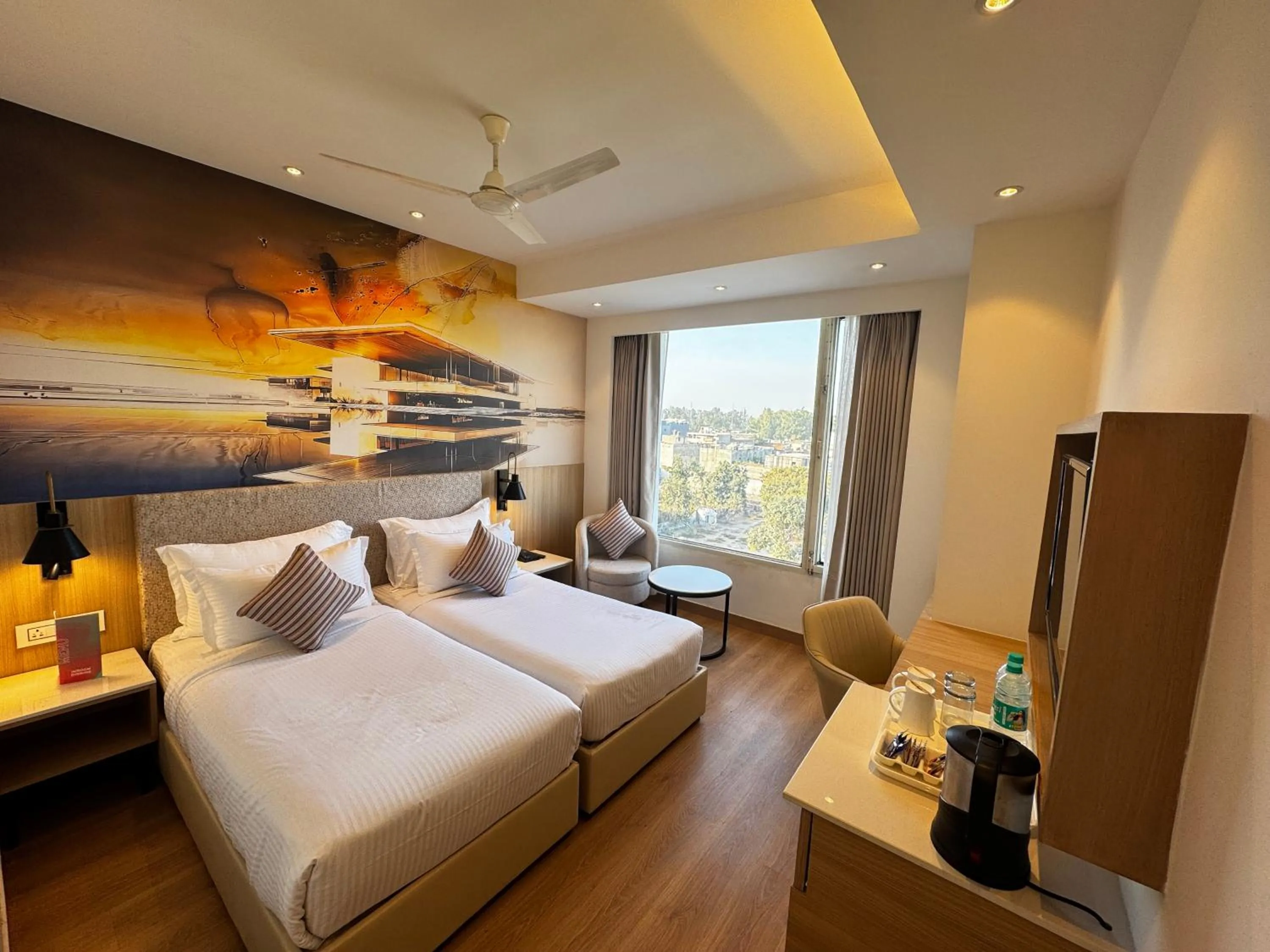 Bedroom, Bed in Tulip Inn Zirakpur