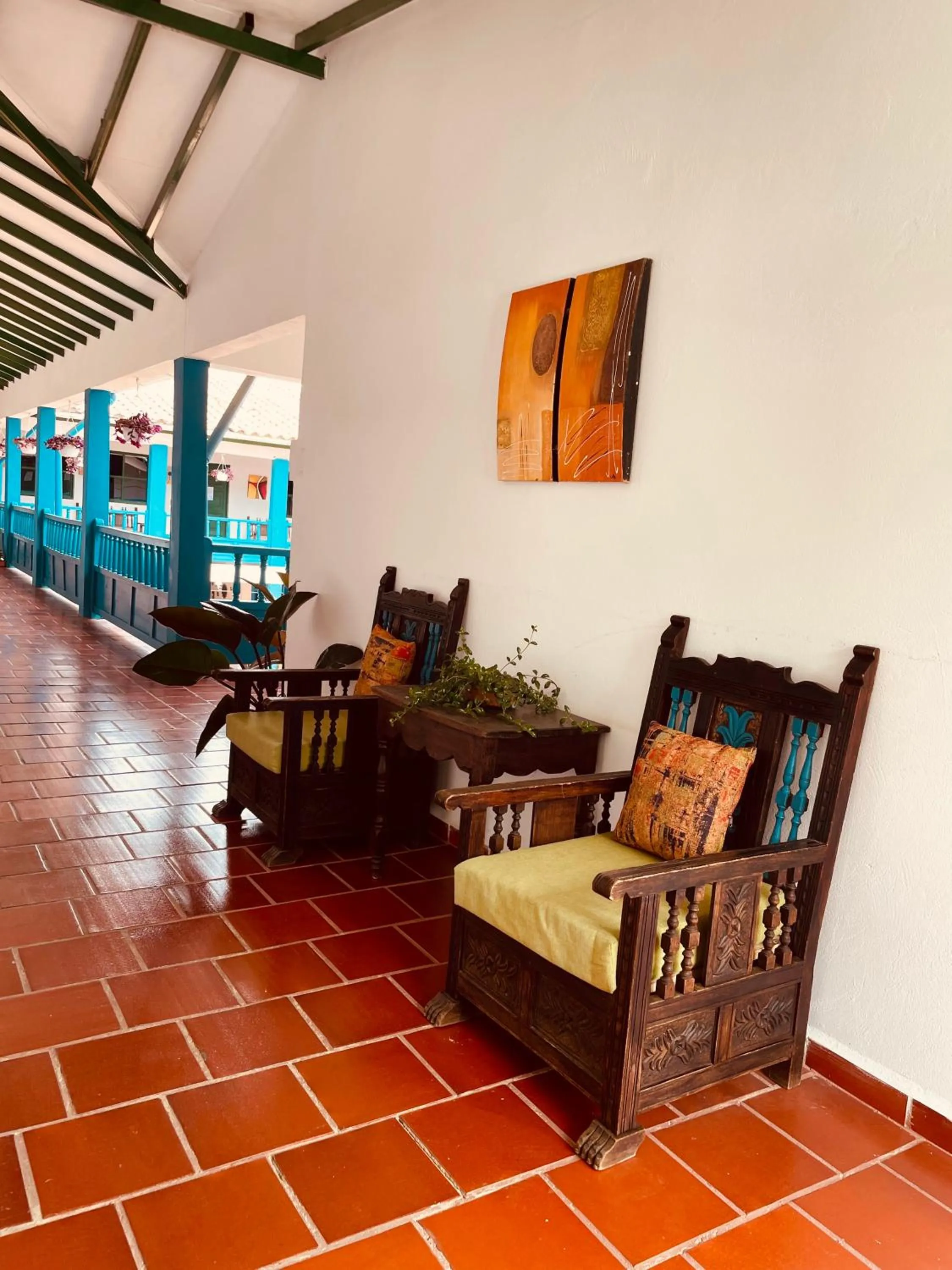 Living room in Celeste Villa de Leyva