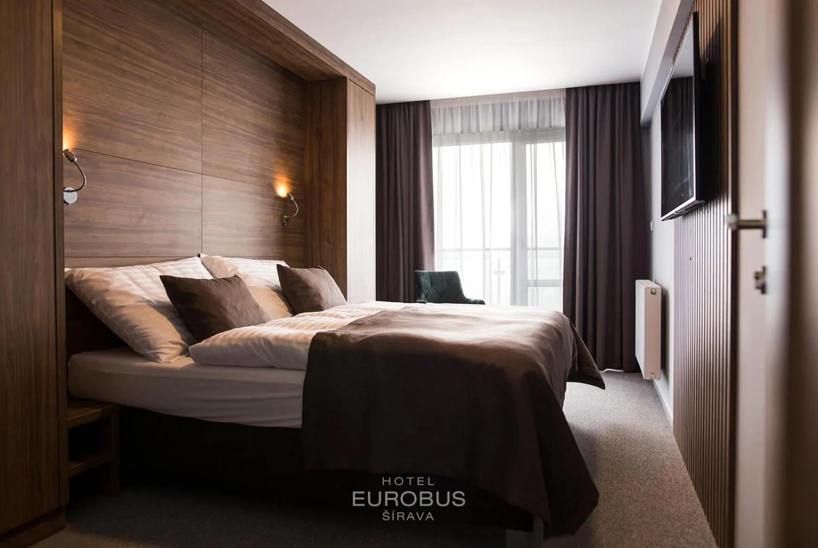 Bed in Hotel Eurobus
