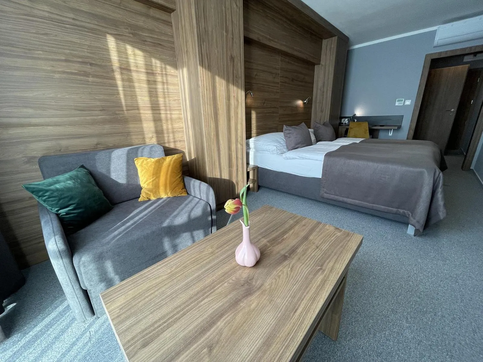 Bed in Hotel Eurobus