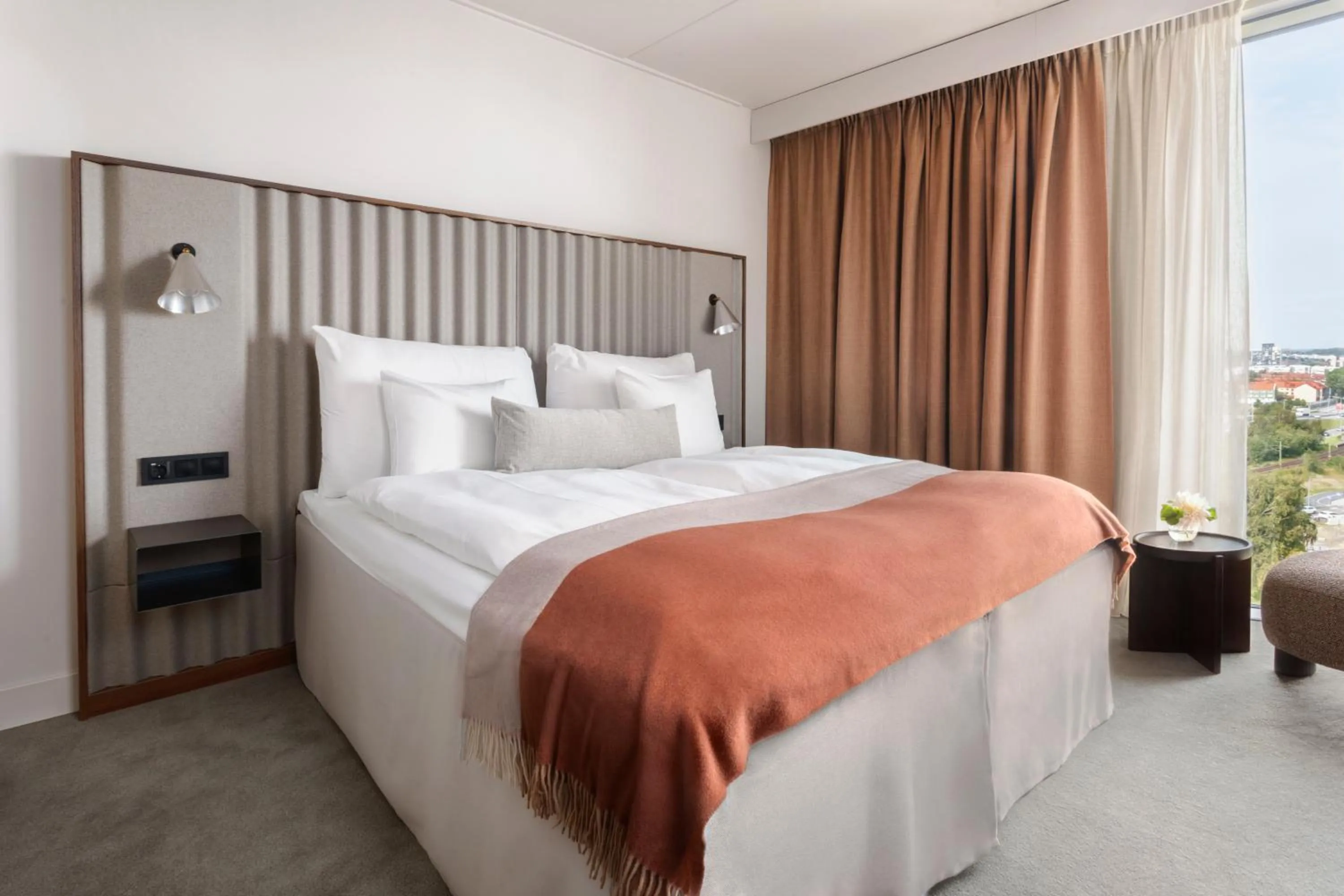 Bed in Clarion Hotel Karlatornet