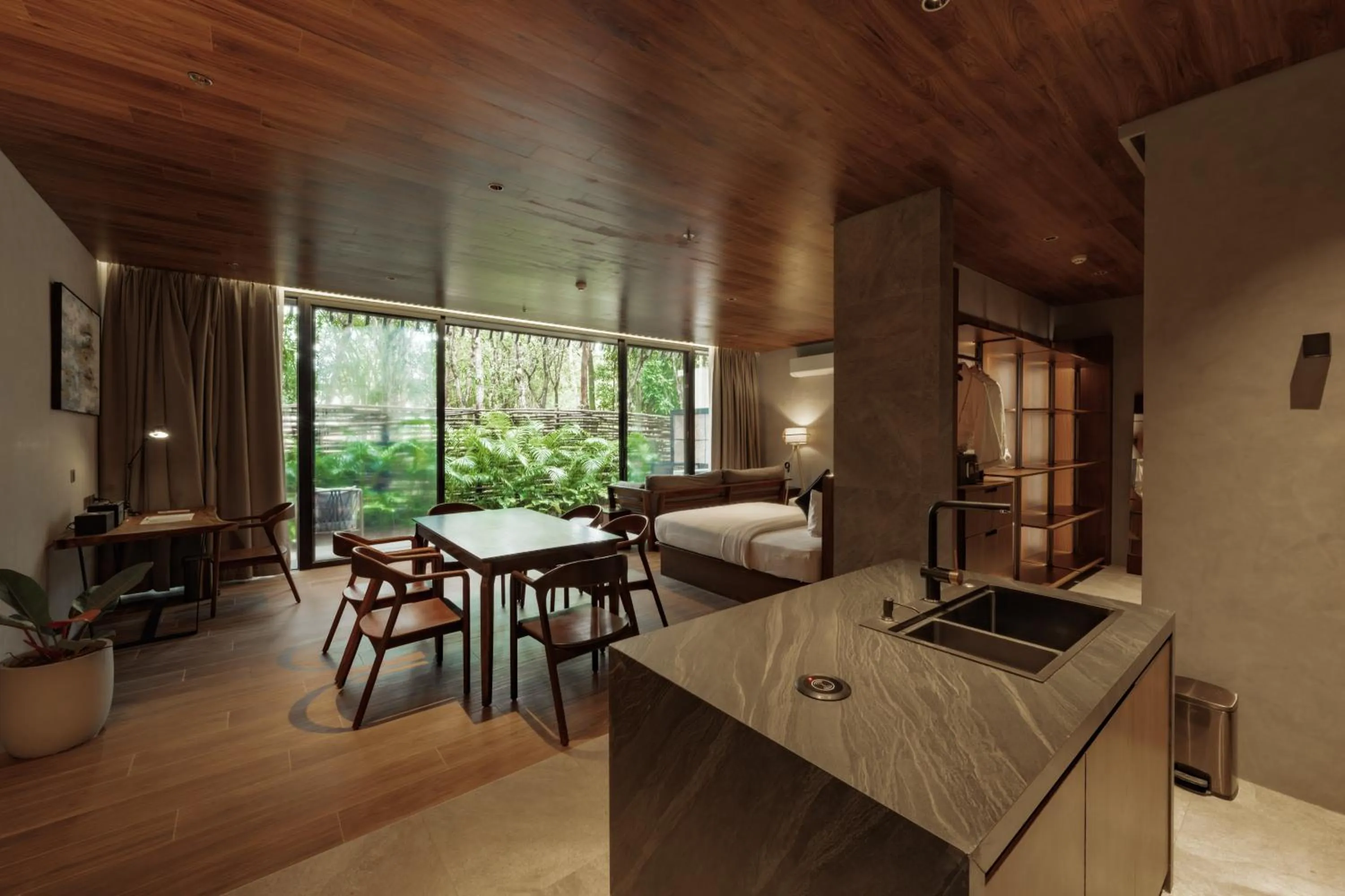 Kitchen or kitchenette, Bed in Piece Lio from Japan Managed by H Hospitality Group