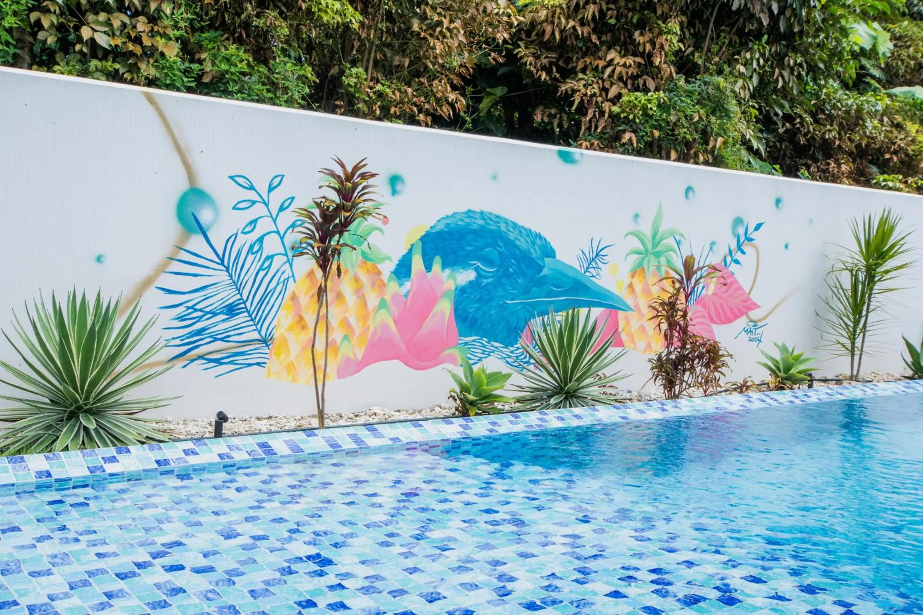 Pool view in pool villa Sanrriott Okinawa Motobu