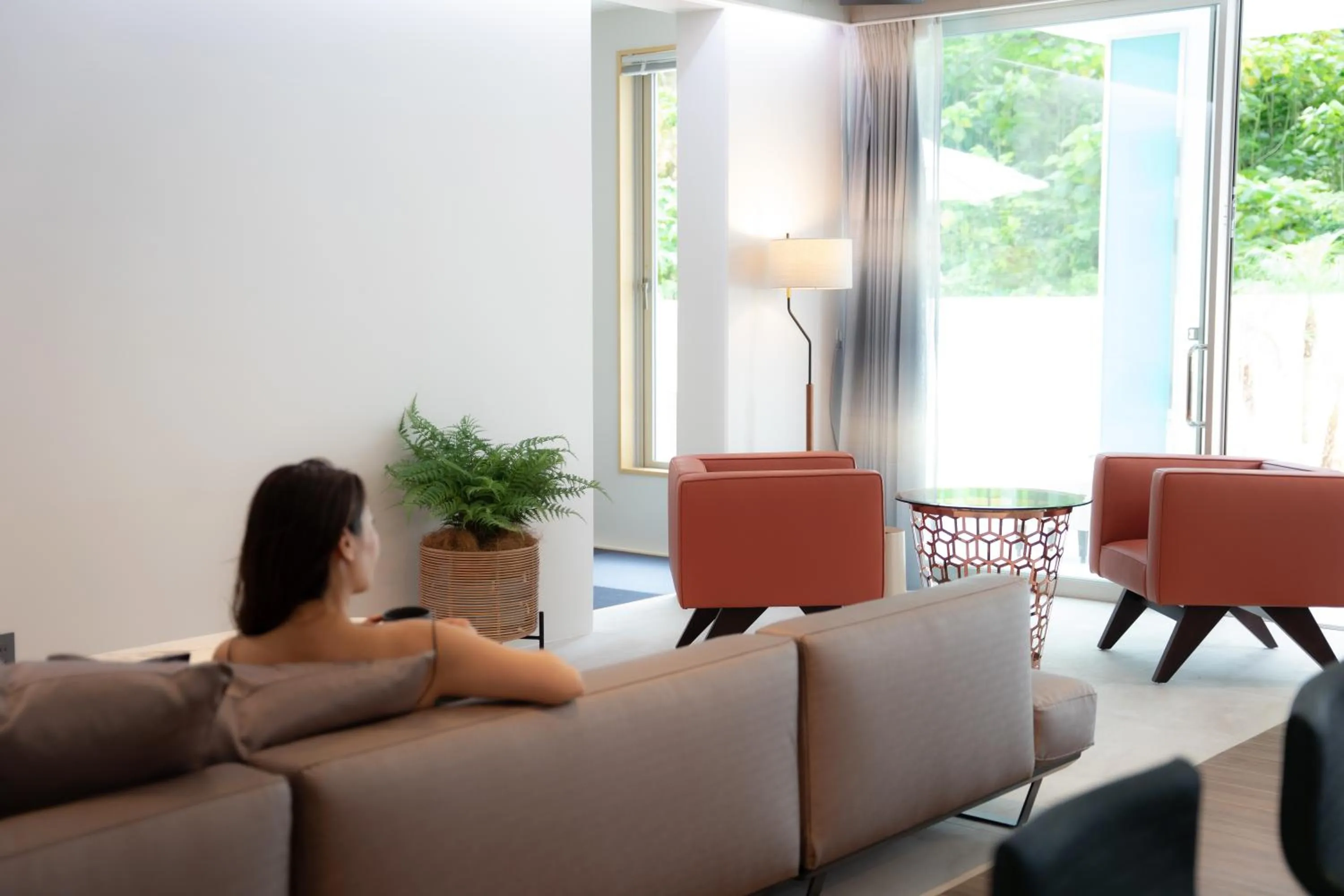 Dining area in pool villa Sanrriott Okinawa Motobu