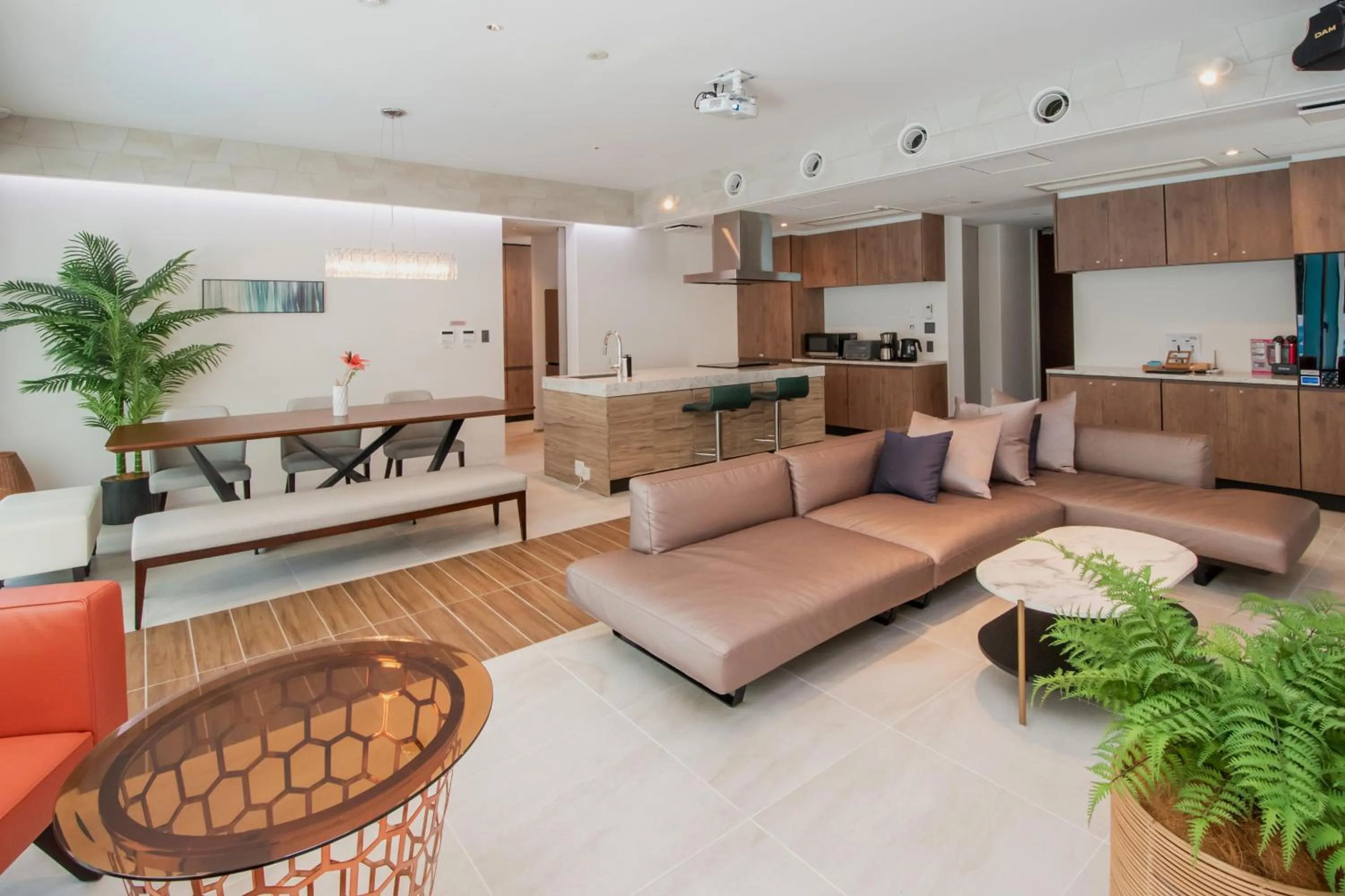 Living room in pool villa Sanrriott Okinawa Motobu