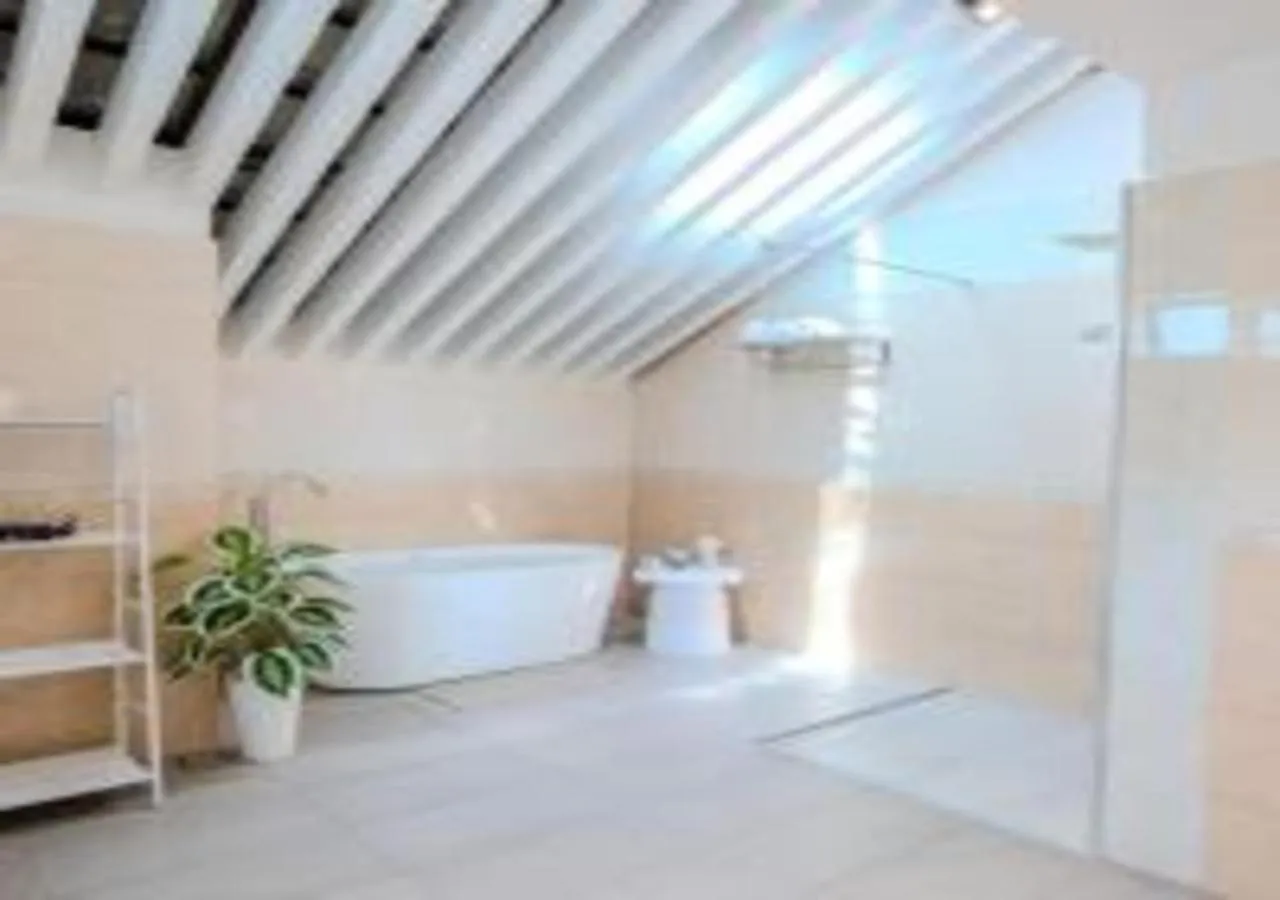 Bathroom in Suntai Villa, Beachfront Suites