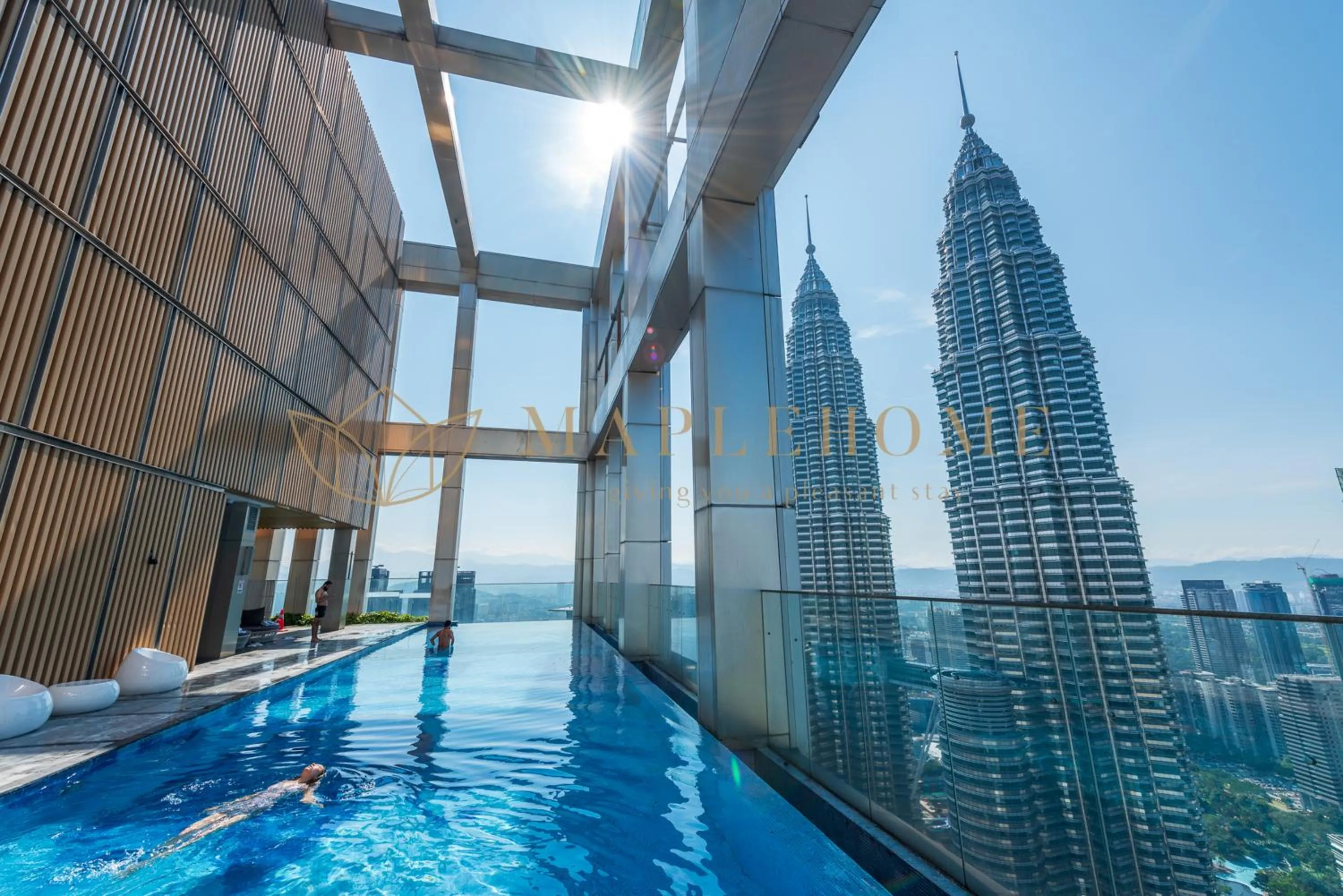 Pool view in Tropicana The Residences Premier Suites KLCC