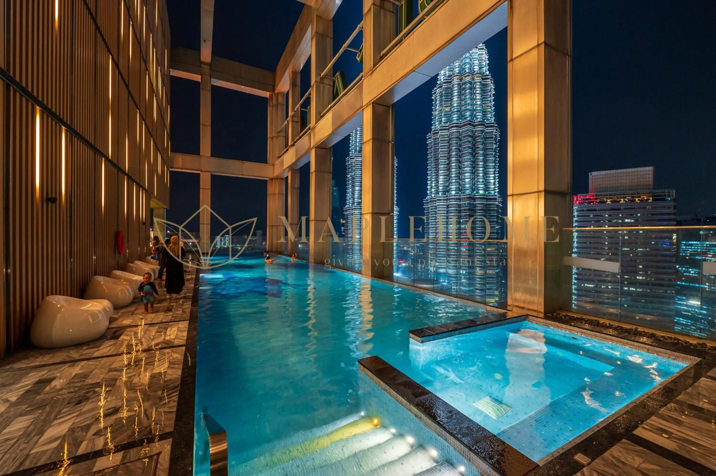 Pool view in Tropicana The Residences Premier Suites KLCC