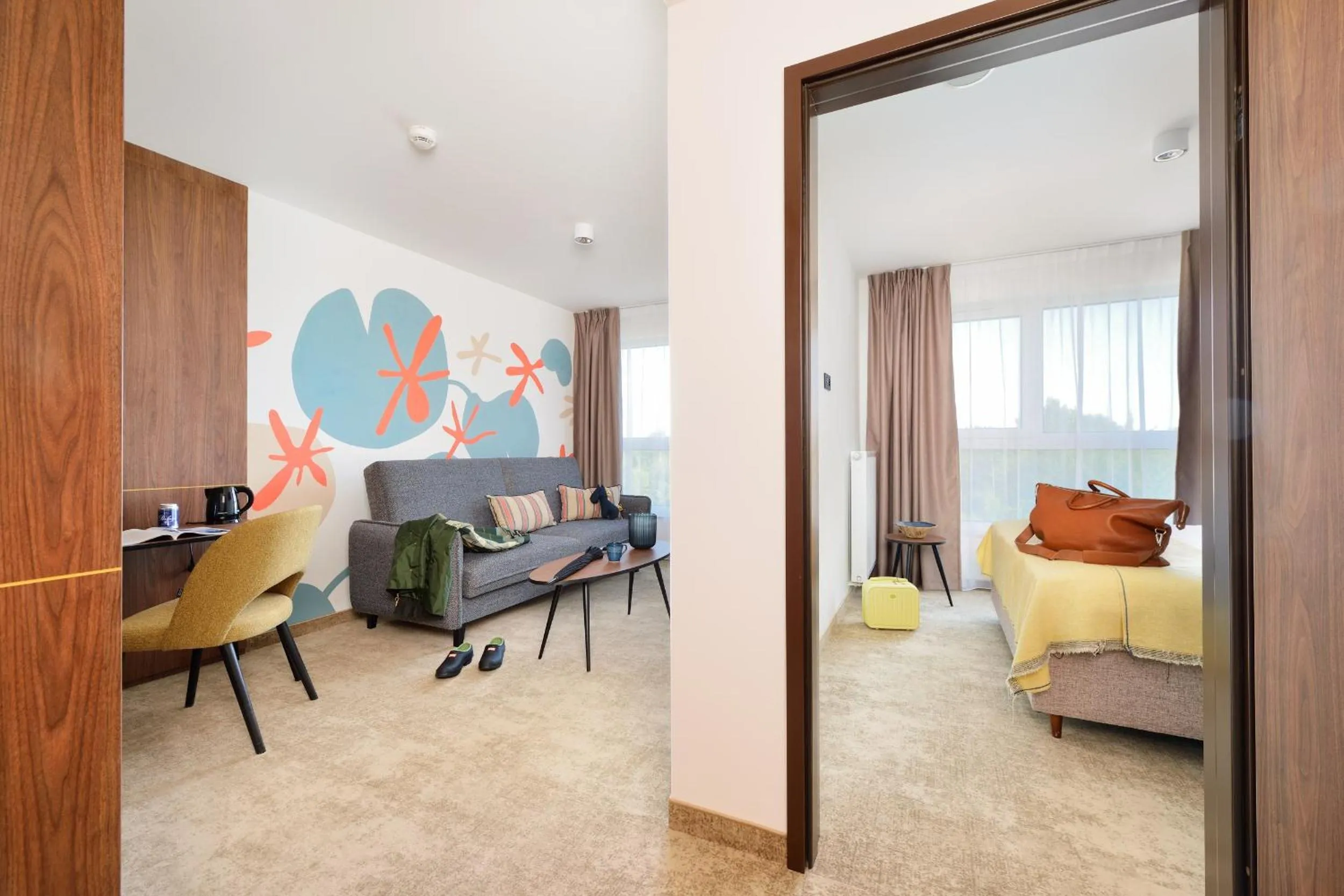 Seating area, Bed in Arche Nałęczów & SPA dawne Sanatorium Milicyjne