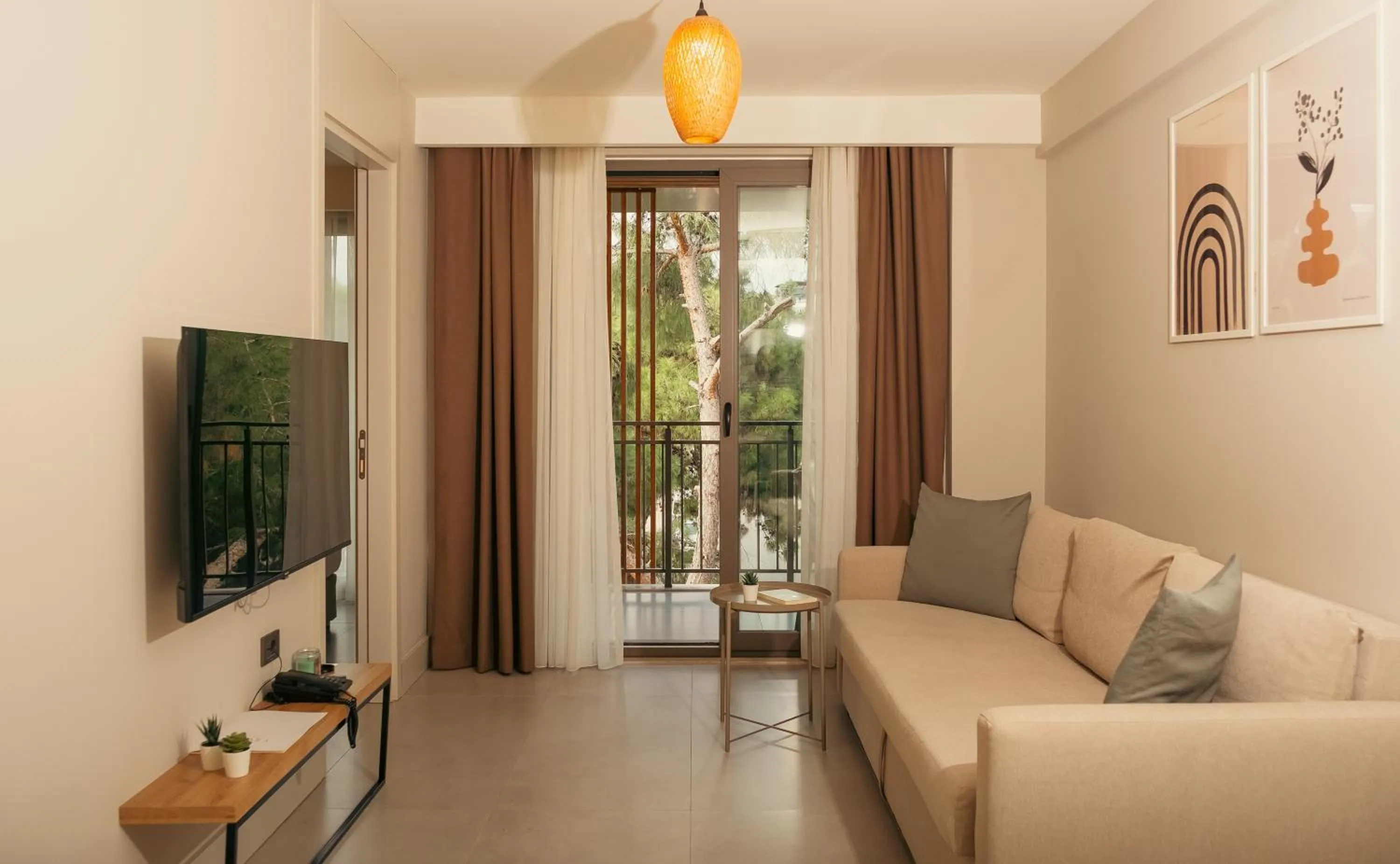 Living room in Bomo Suites