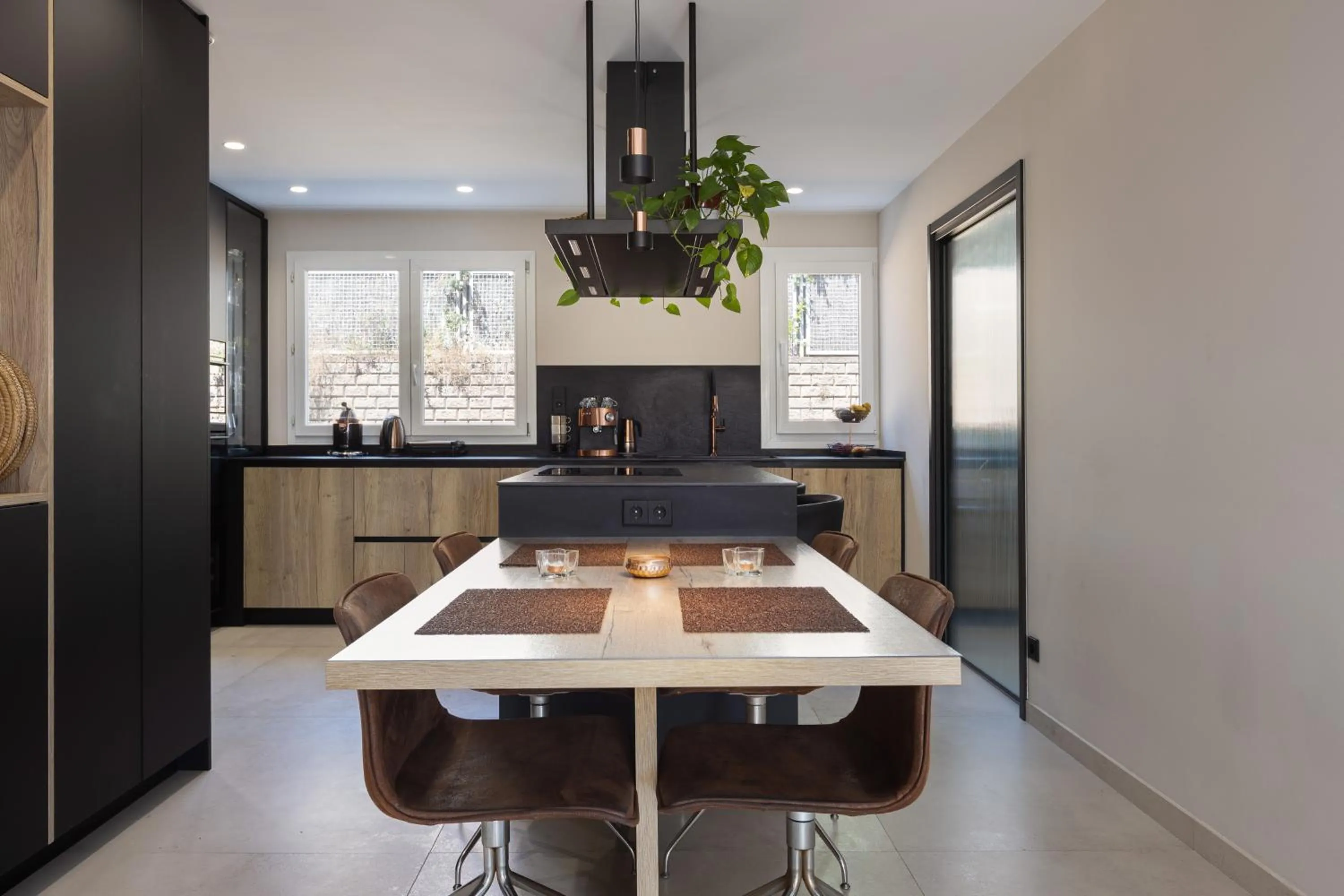 Kitchen or kitchenette in Villa Beach Barcelona