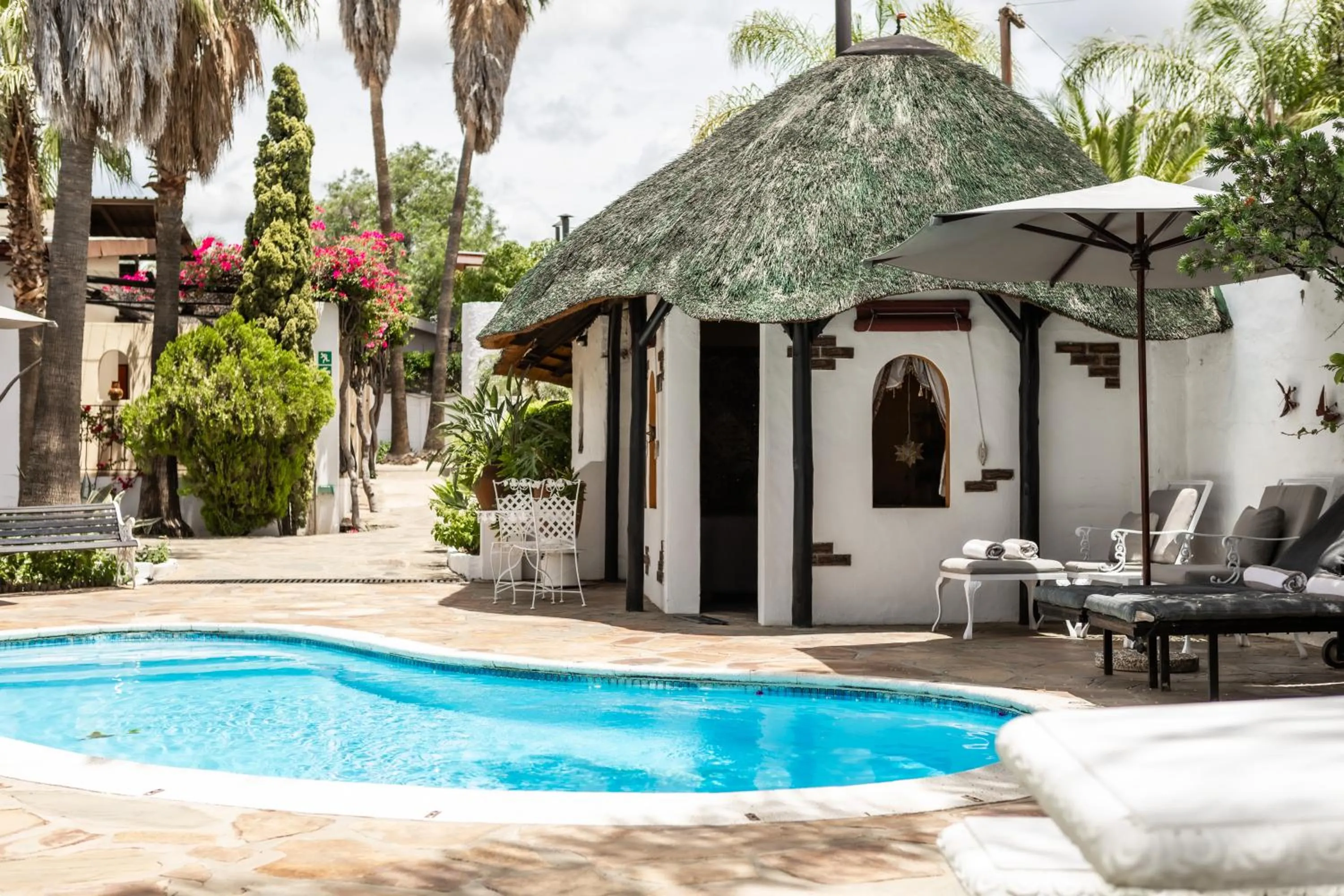Pool view in Casa Blanca Boutique Hotel Pension