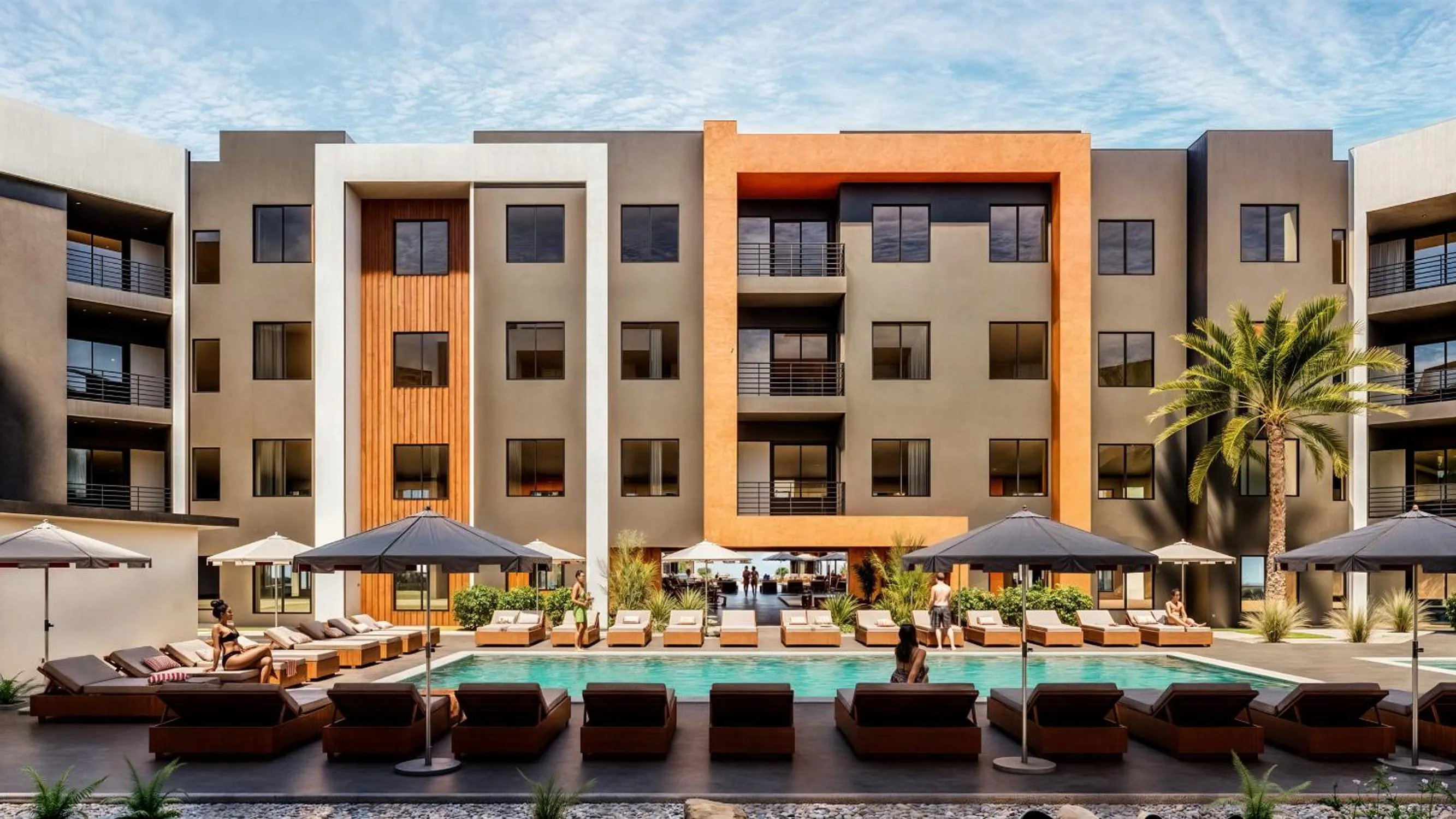 Swimming pool in Otonomus Hotel Las Vegas