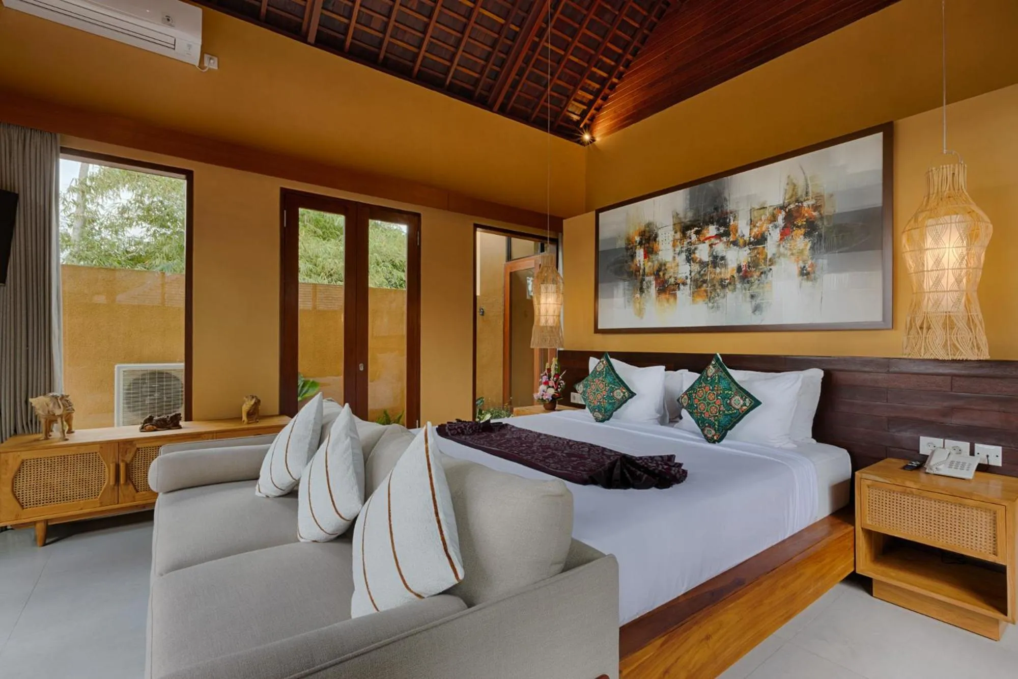 Bedroom, Bed in Samkhya Villas - Free 1x Floating Breakfast or Minibar