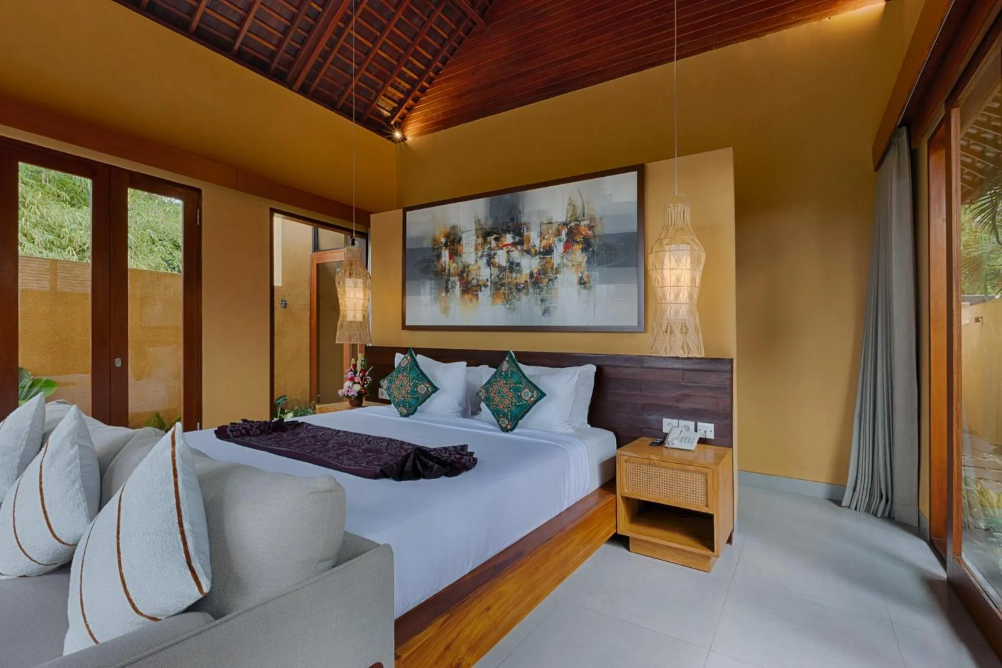 Bedroom, Bed in Samkhya Villas - Free 1x Floating Breakfast or Minibar