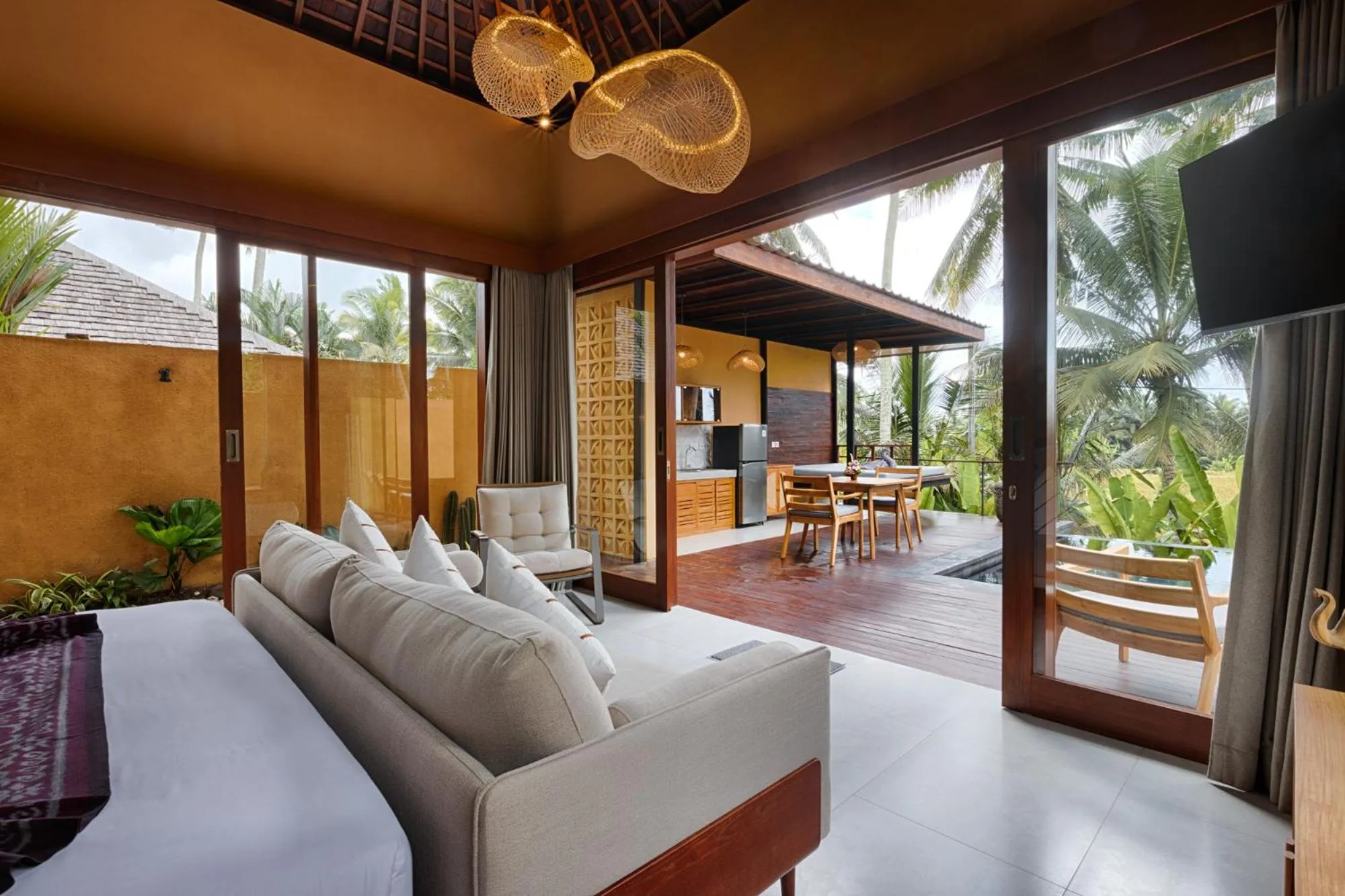 Balcony/Terrace in Samkhya Villas - Free 1x Floating Breakfast or Minibar