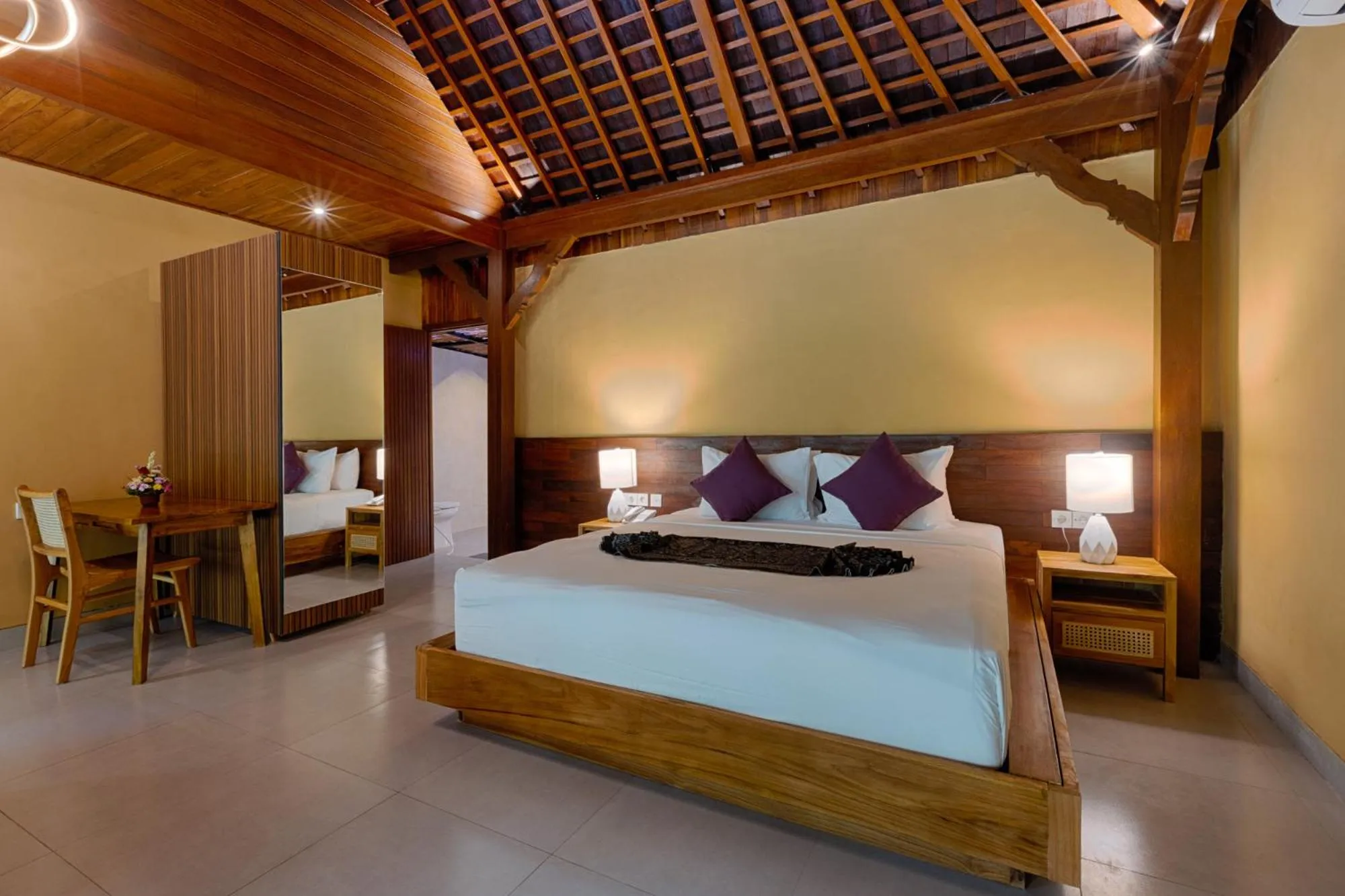 Bedroom, Bed in Samkhya Villas - Free 1x Floating Breakfast or Minibar