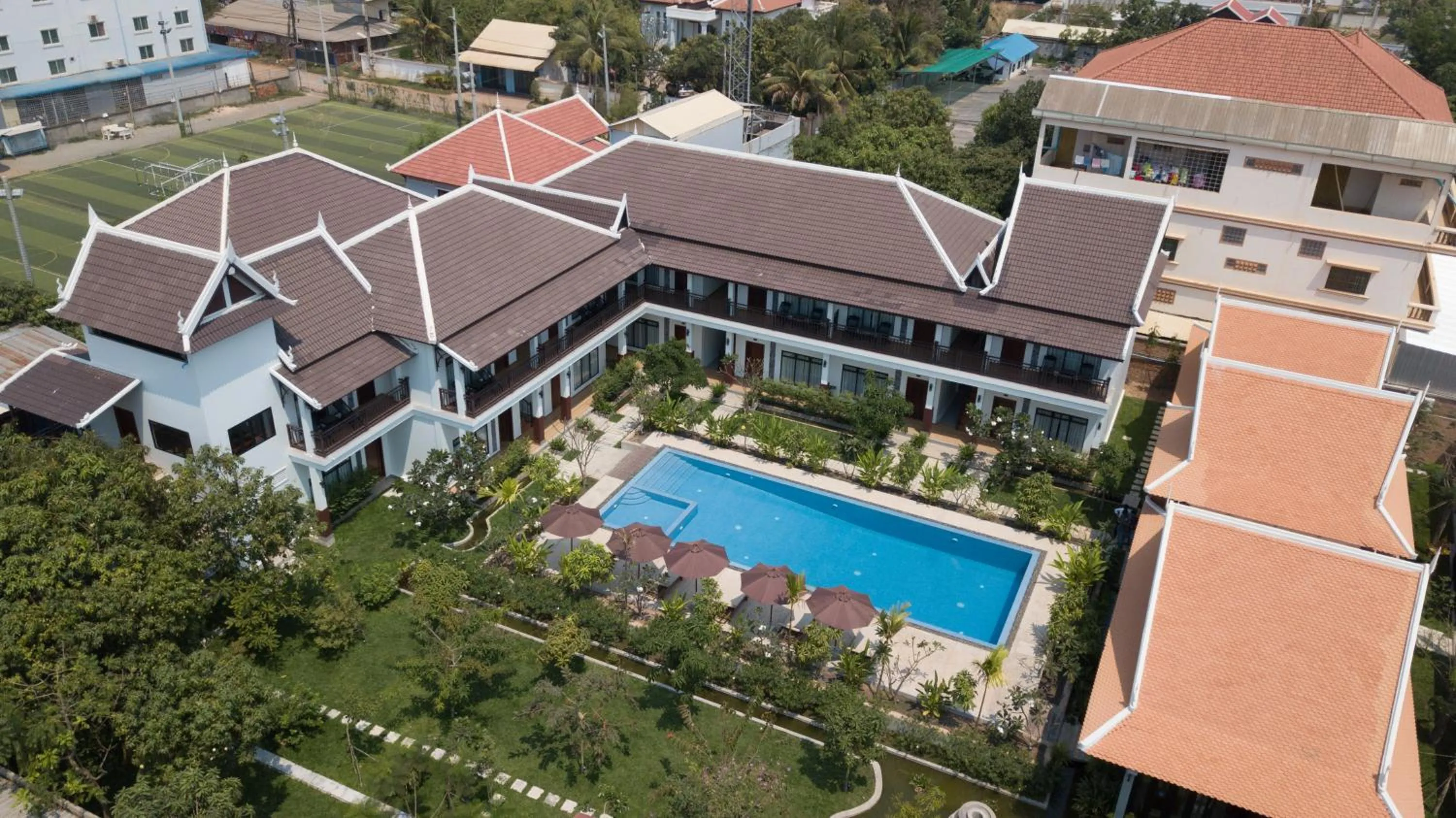 Bird's eye view in Villa Phum Khnar