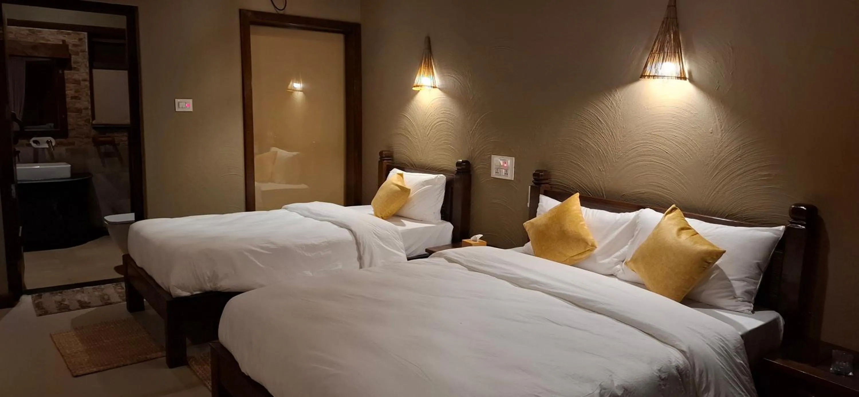 Bedroom, Bed in River View Jungle Camp