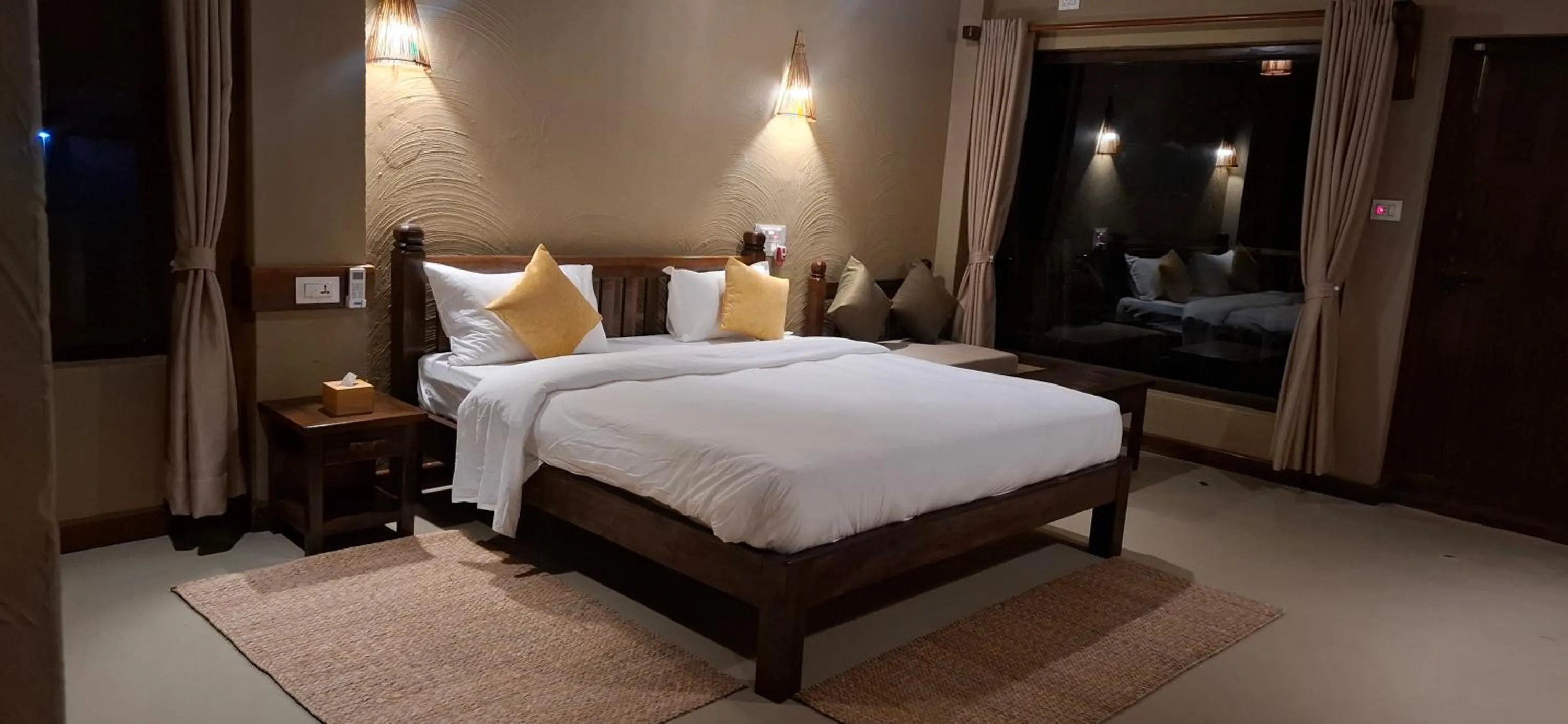 Bedroom, Bed in River View Jungle Camp