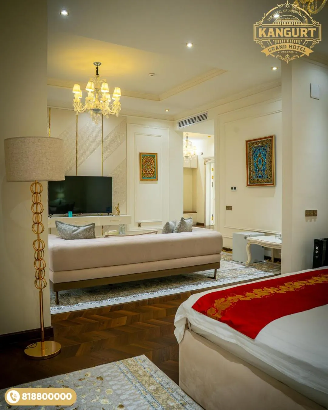 Bed in KANGURT Grand Hotel