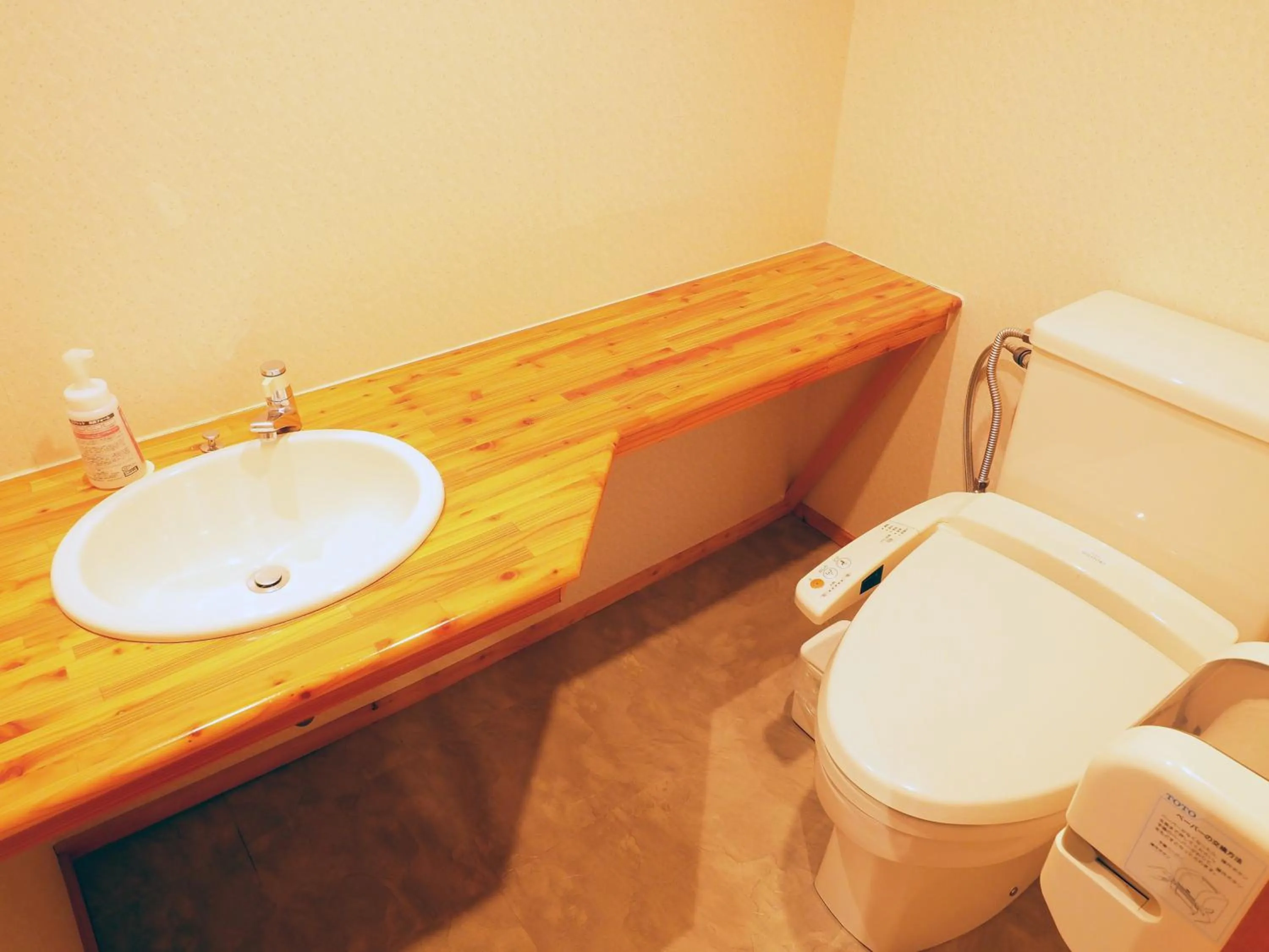 Toilet in Log Hotel Larch Lake Kanayama