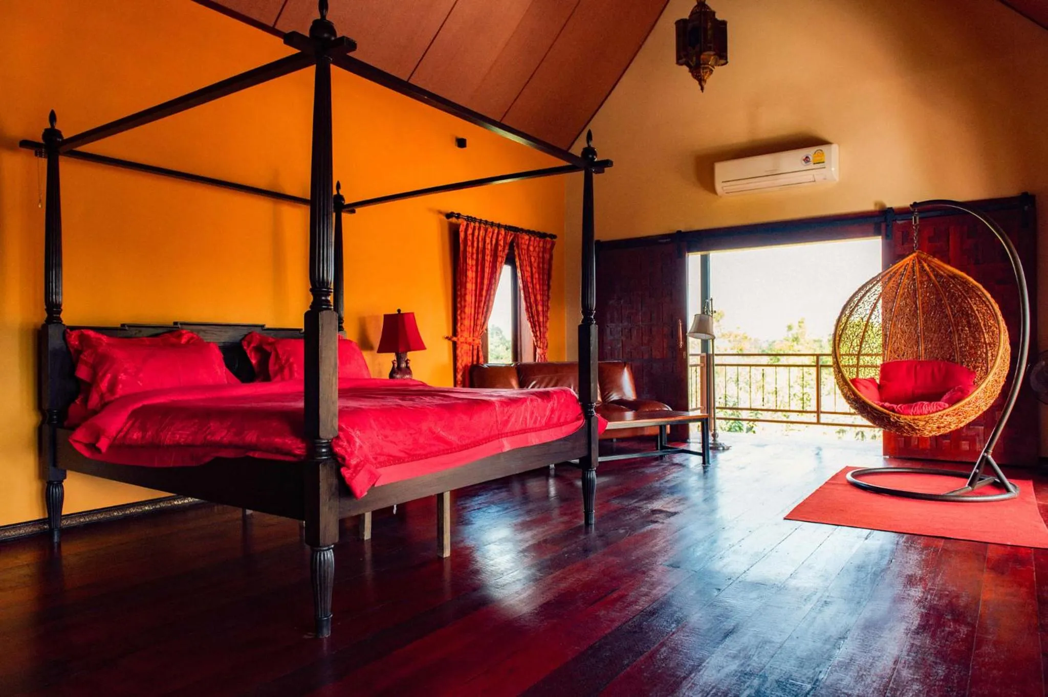 Bed in Nakara Villas & Glamping Udon Thani