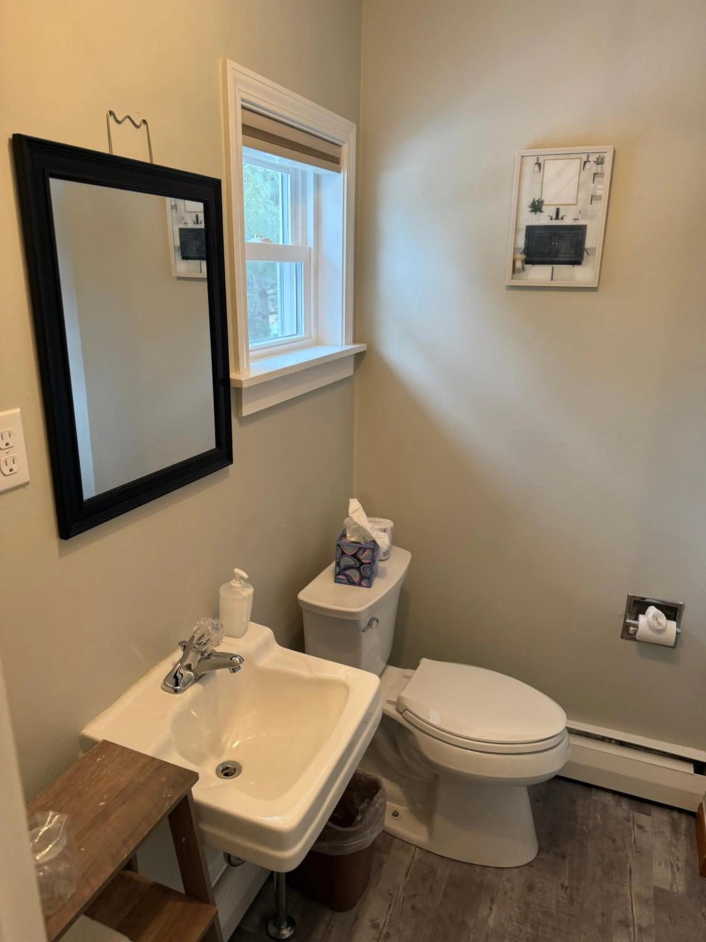 Toilet in Colton Point Motel