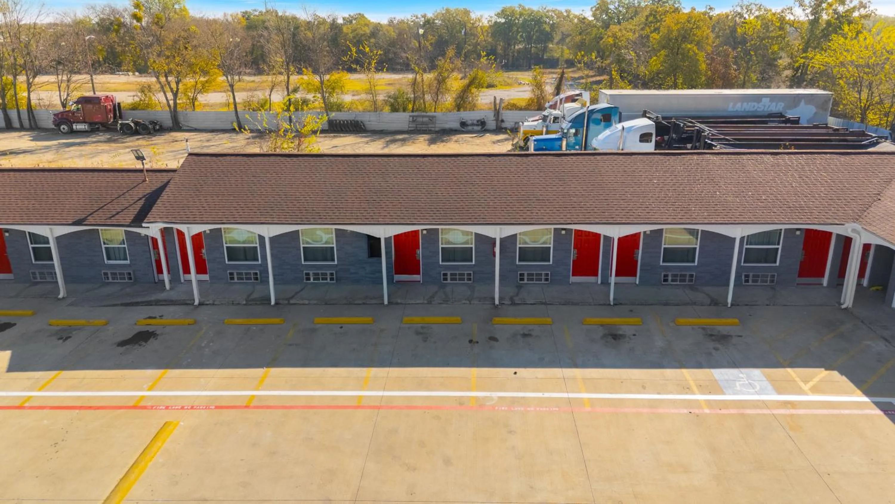 Property building in Golden Inn Dallas by Hotel O