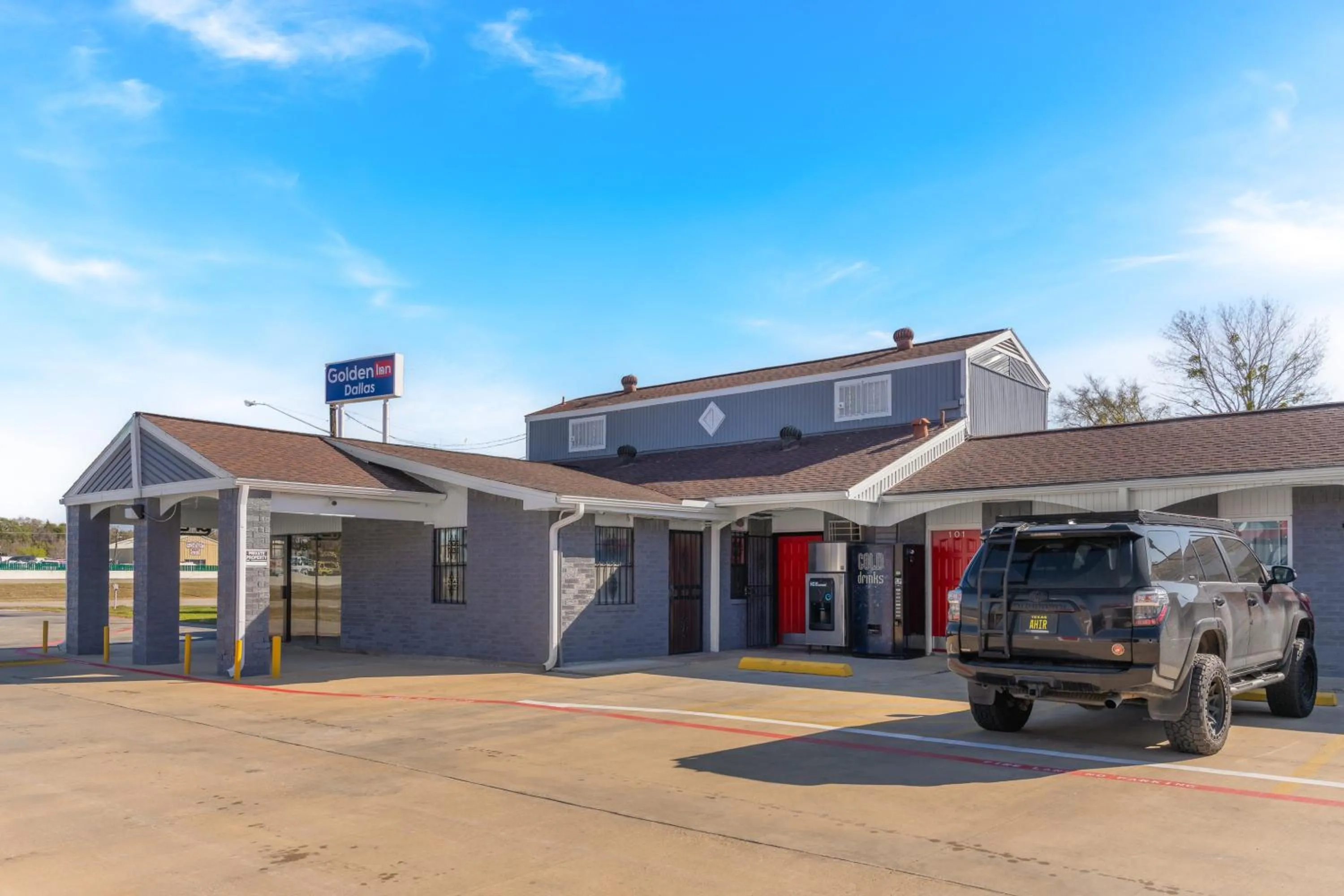 Property building in Golden Inn Dallas by Hotel O