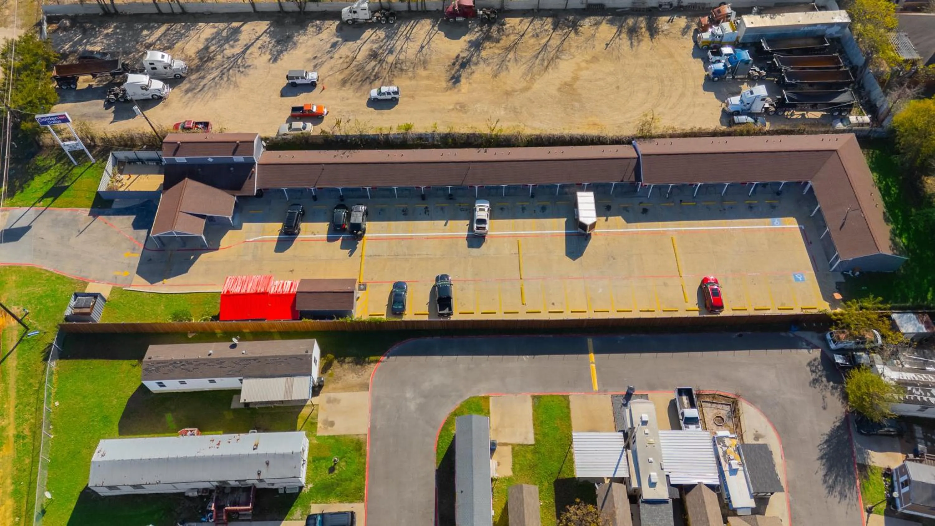 Property building in Golden Inn Dallas by Hotel O