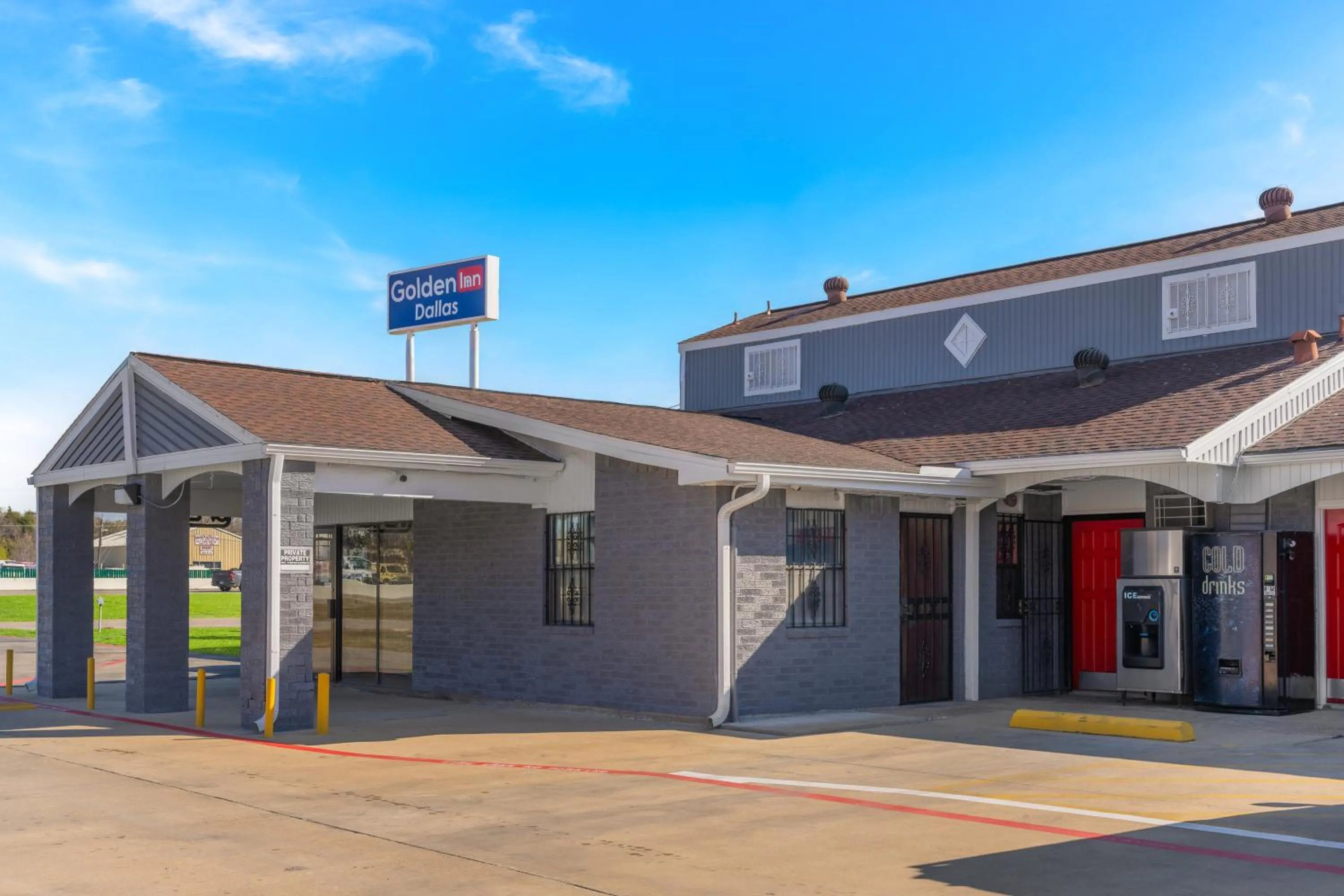 Property building in Golden Inn Dallas by Hotel O