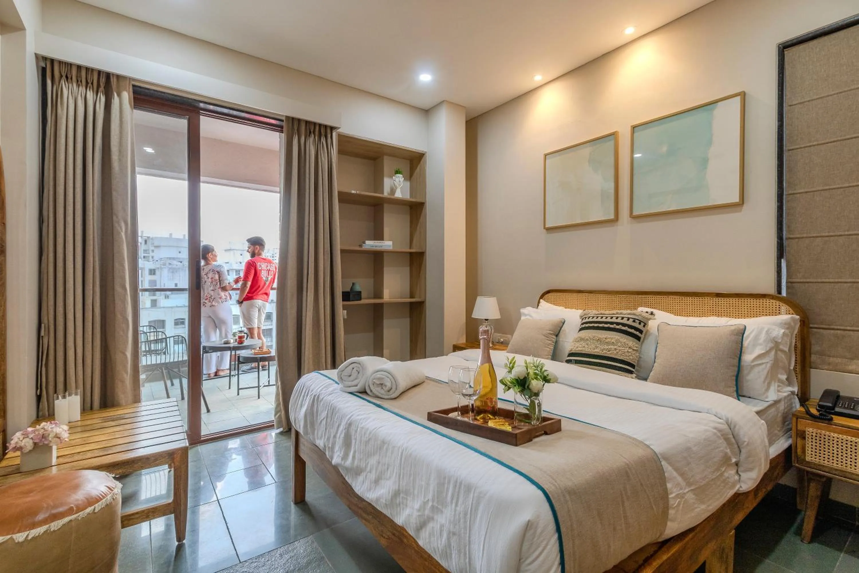 Bed in Hotel Tattva Suites