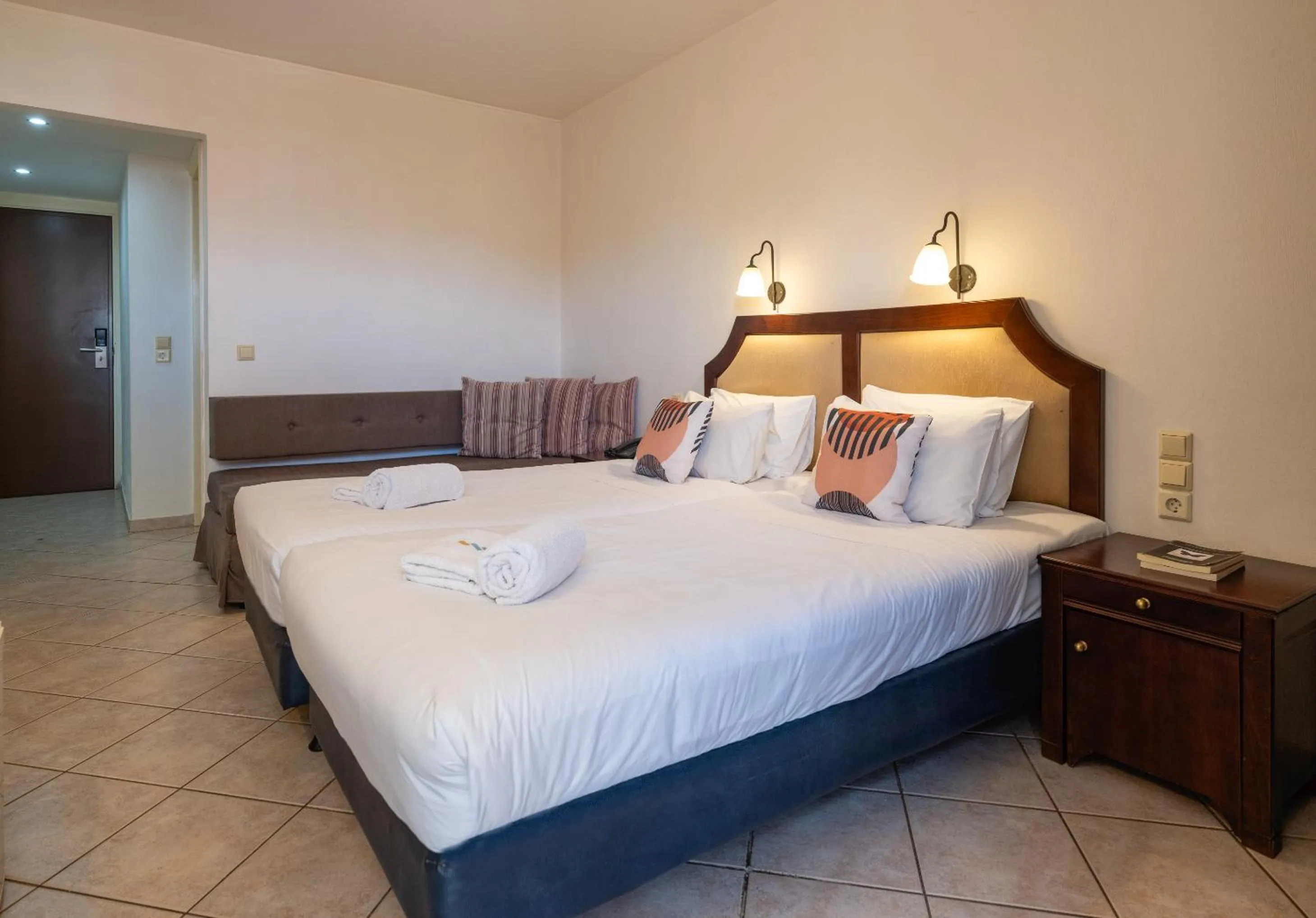 Bedroom, Bed in Manos Maria Hotel