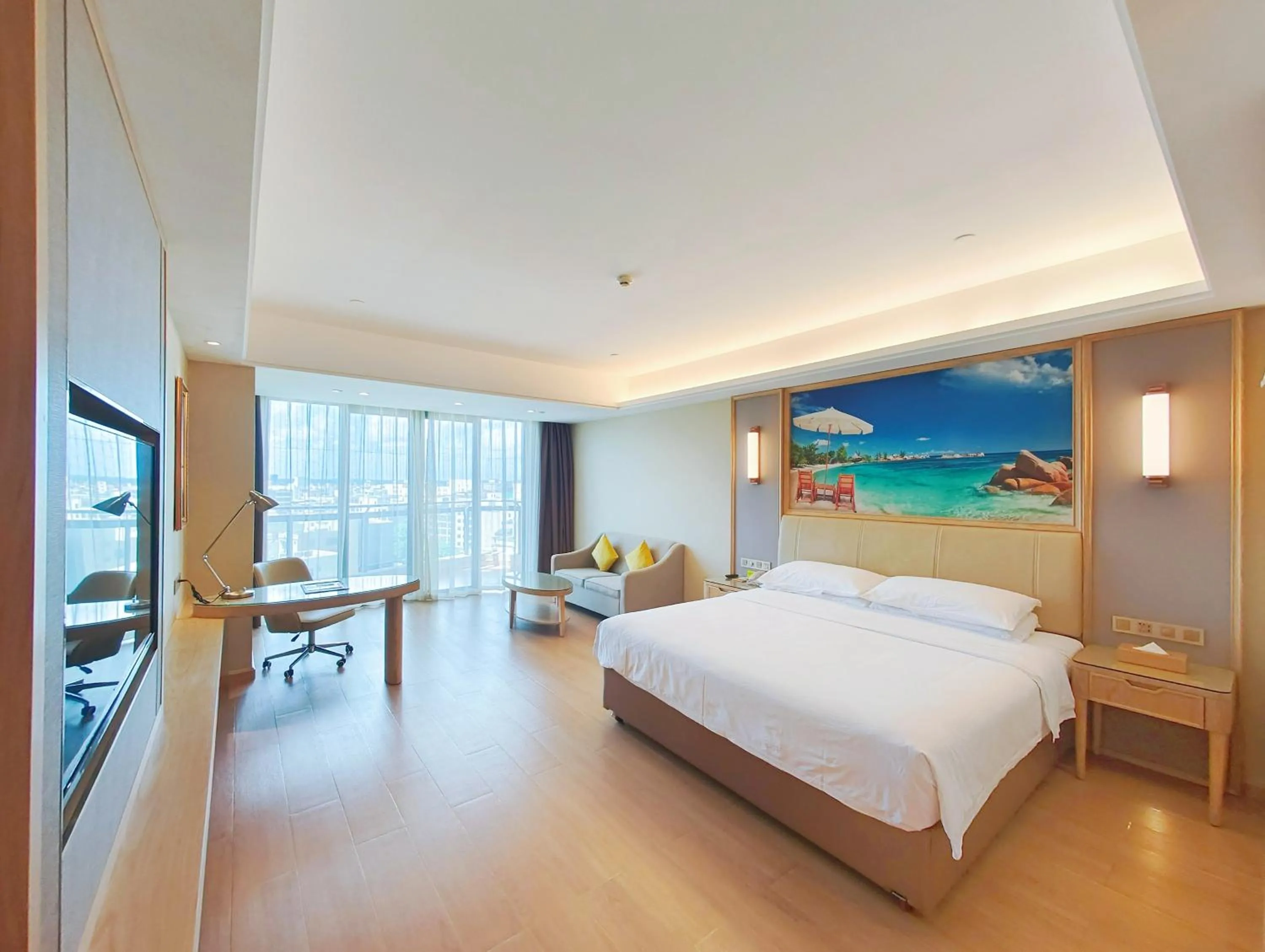 Bed in Vienna International Hotel Wenchang