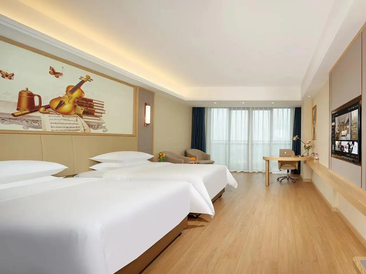 Bed in Vienna International Hotel Wenchang