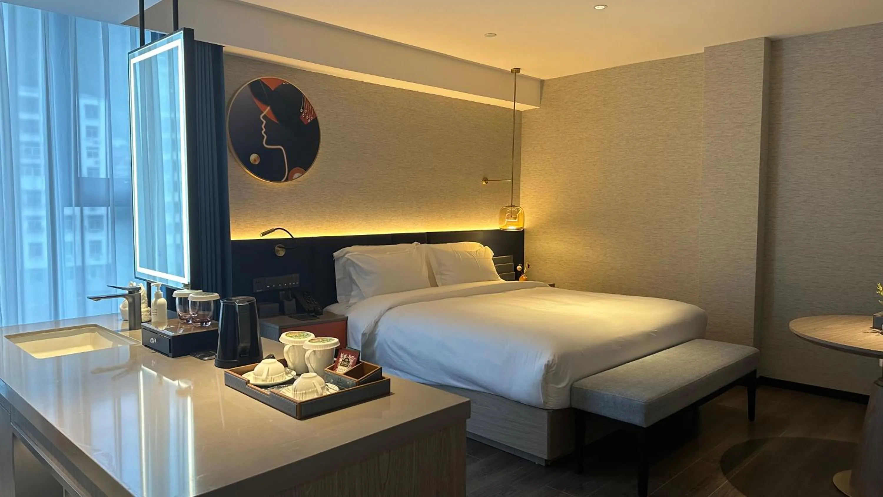 Bed in Mehood Hotel Ankang Ziyang