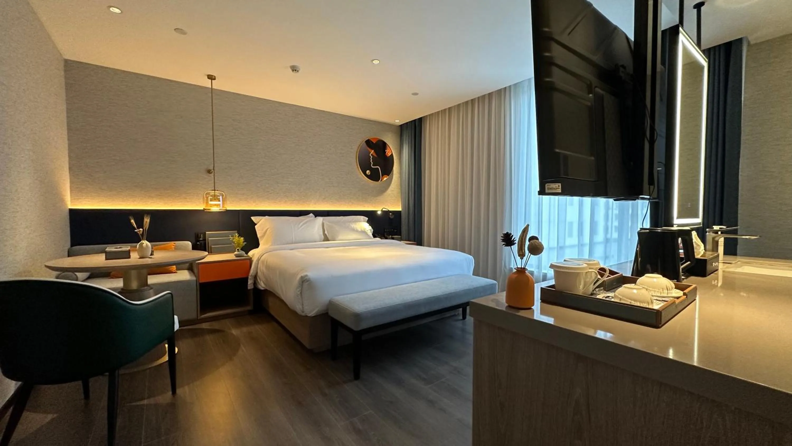 Bed in Mehood Hotel Ankang Ziyang