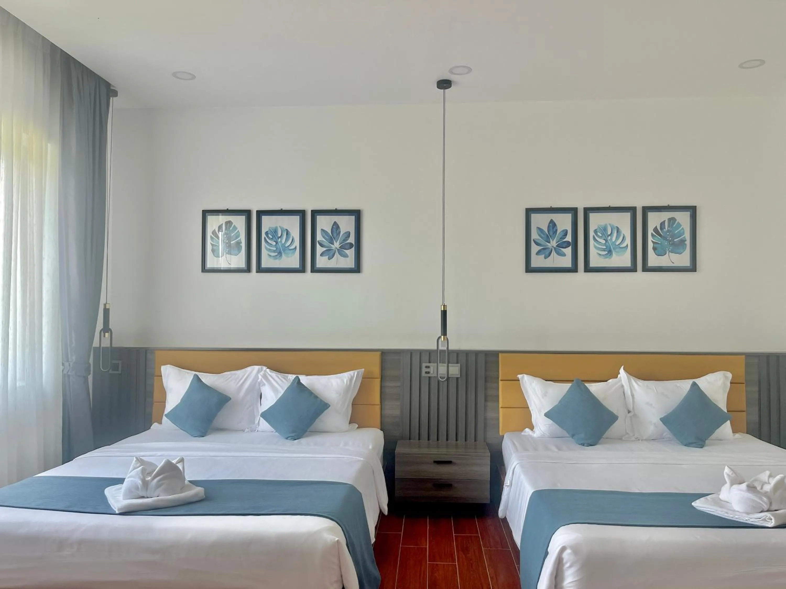 Bed in Kep Sea View Hotel & Sky Bar