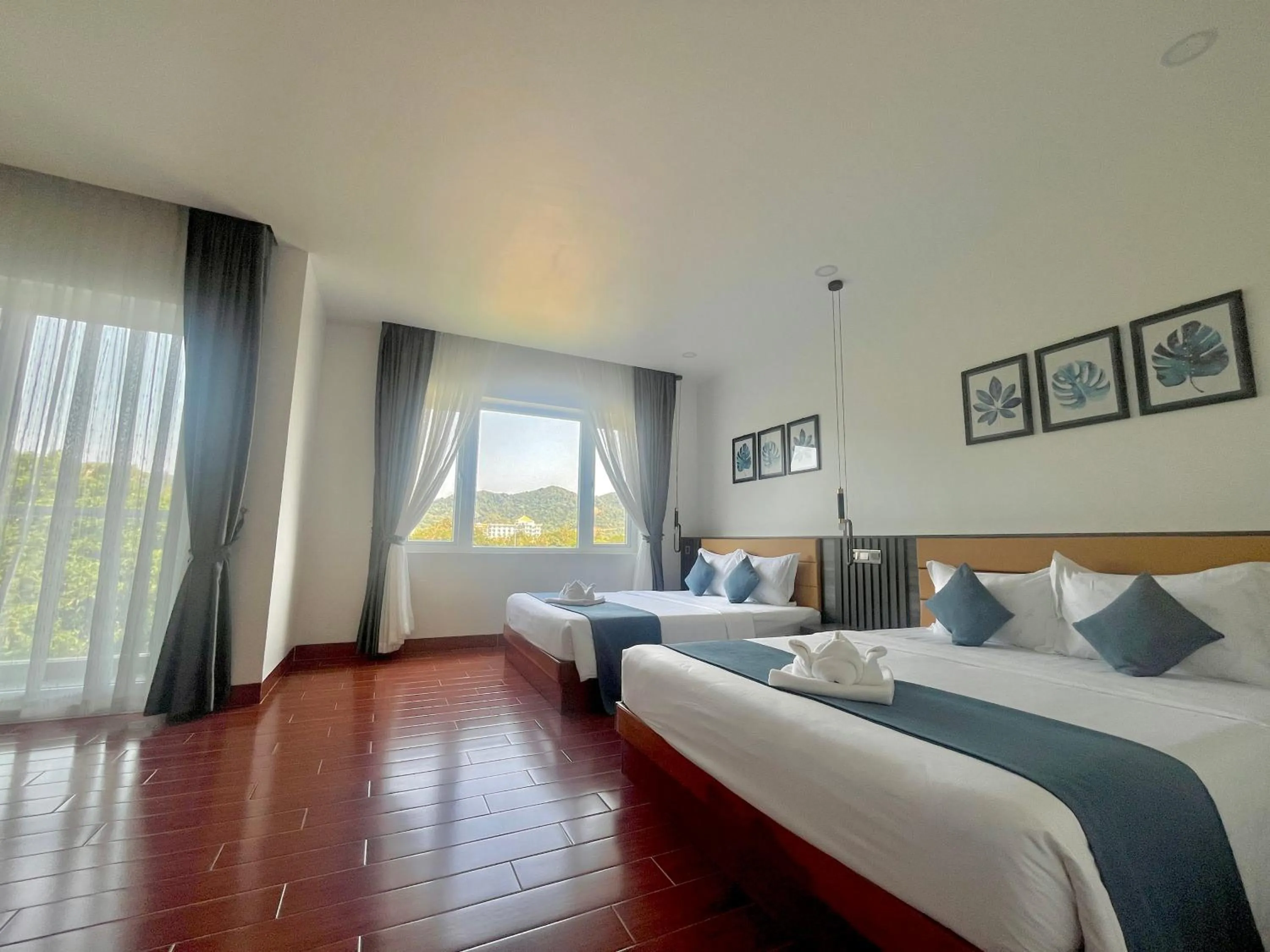 Bed in Kep Sea View Hotel & Sky Bar