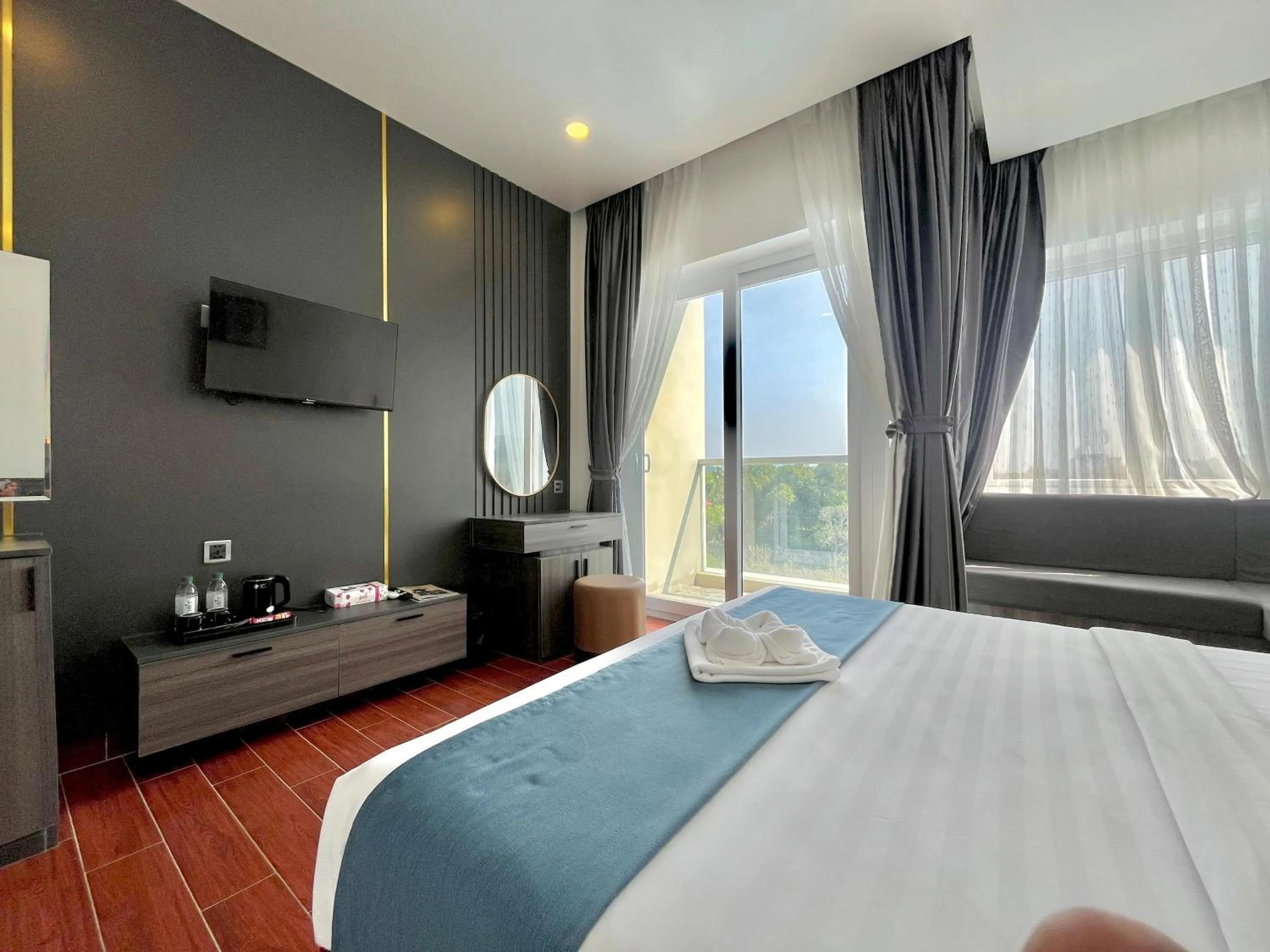 Bed in Kep Sea View Hotel & Sky Bar