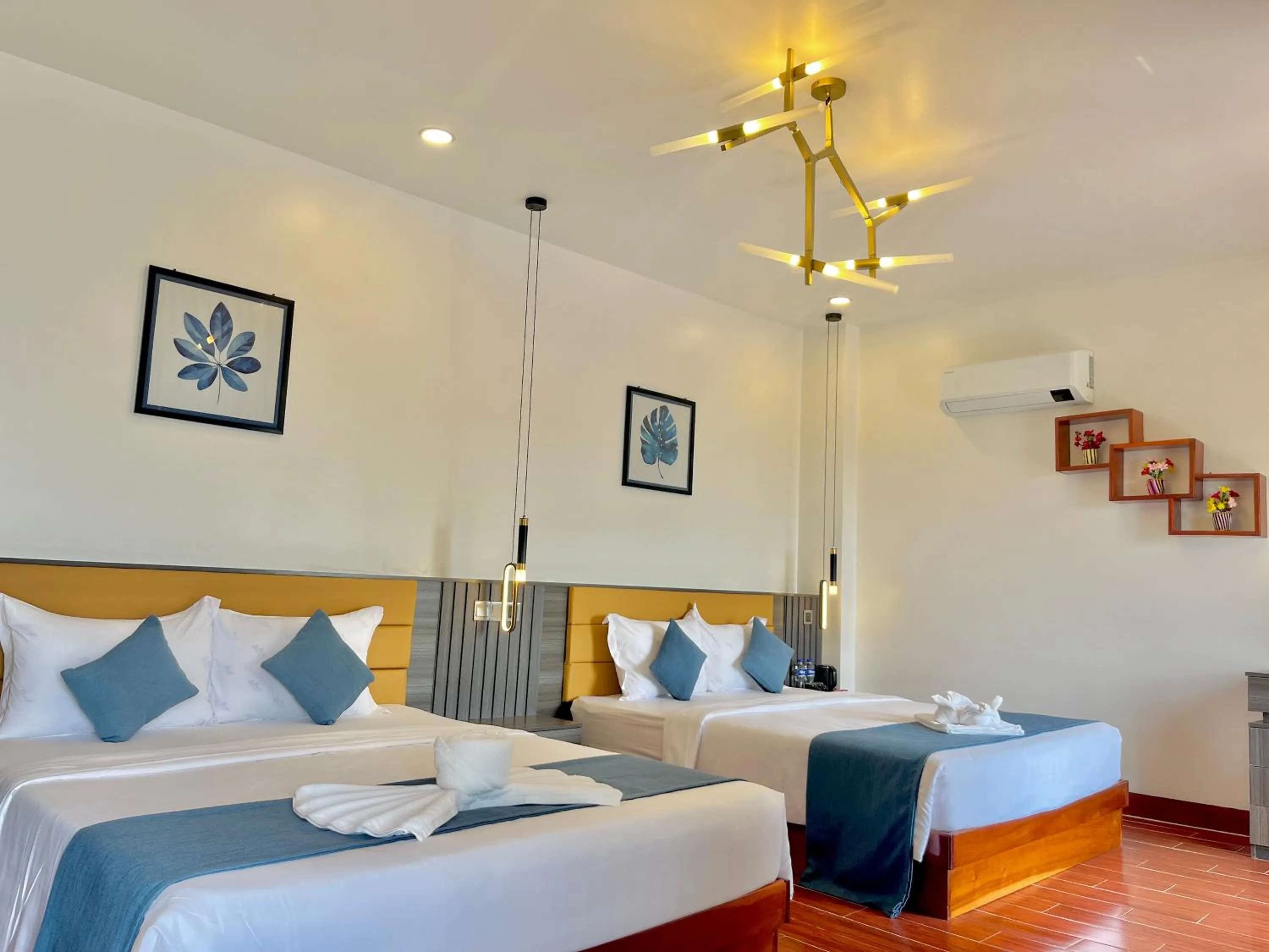 Bed in Kep Sea View Hotel & Sky Bar