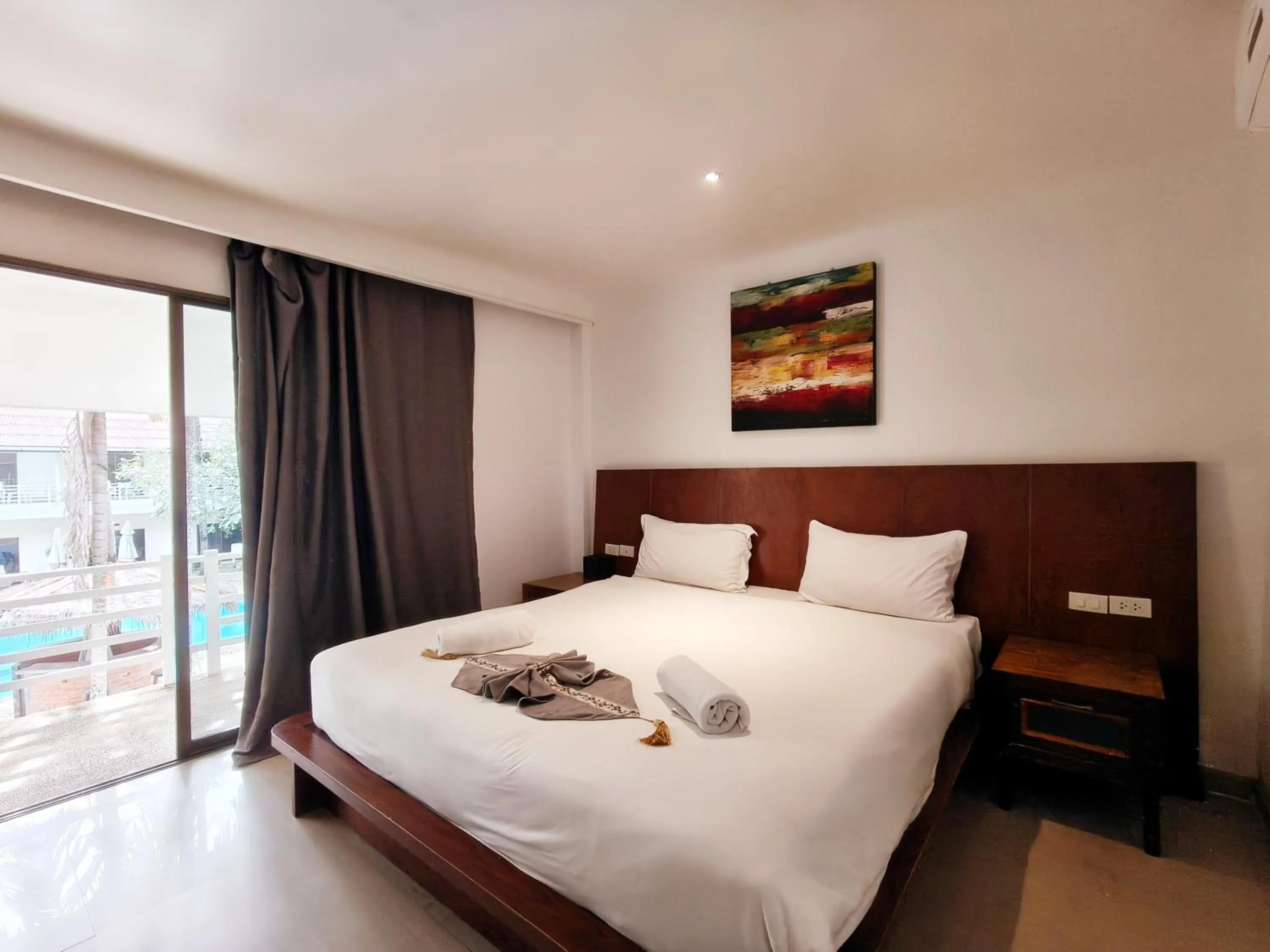 Bed in V Beach Resort