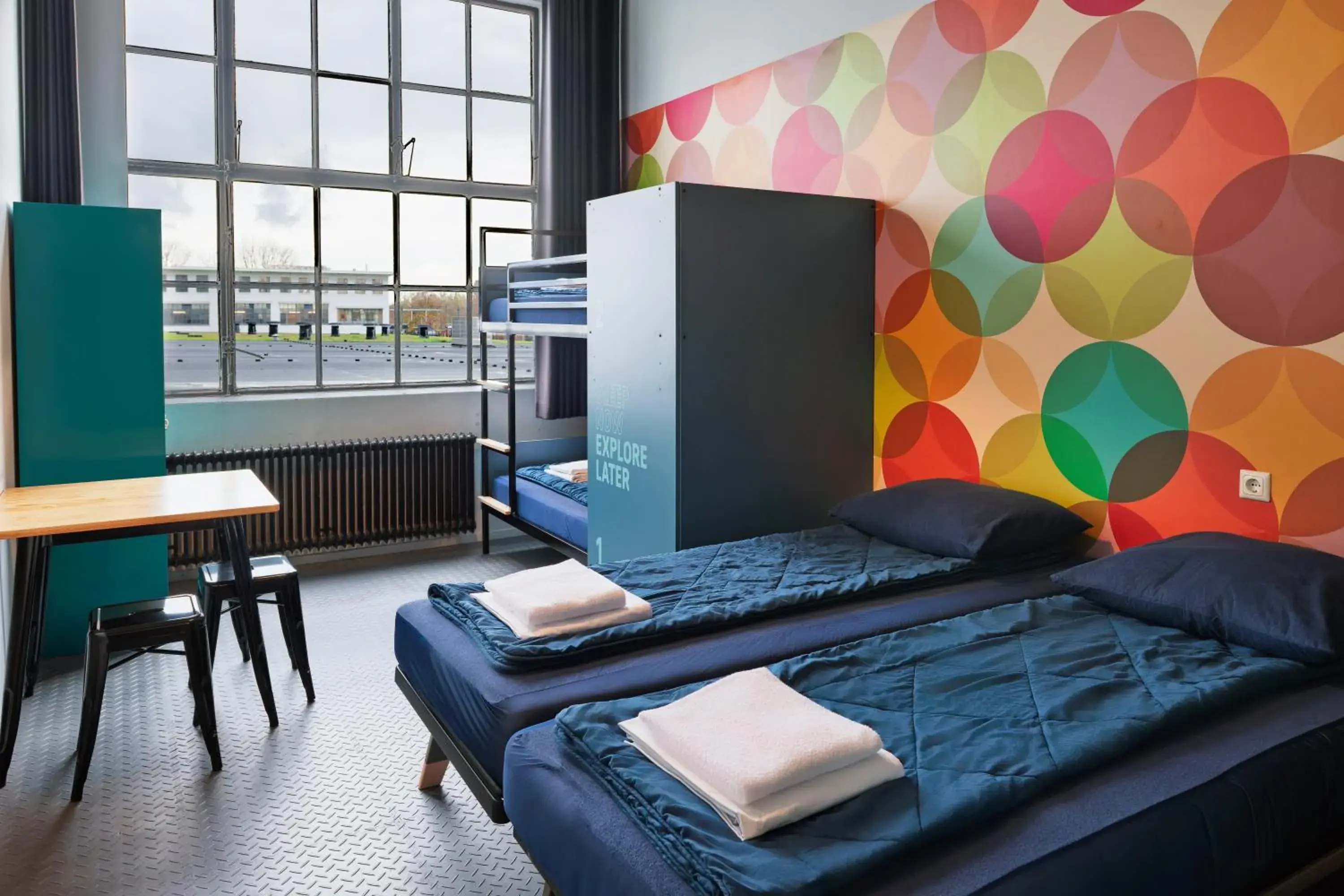 Quadruple Family Room with Private Bathroom and Shower in Stayokay Hostel Eindhoven Quadruple Family Room with Private Bathroom and Shower in Stayokay Hostel Eindhoven