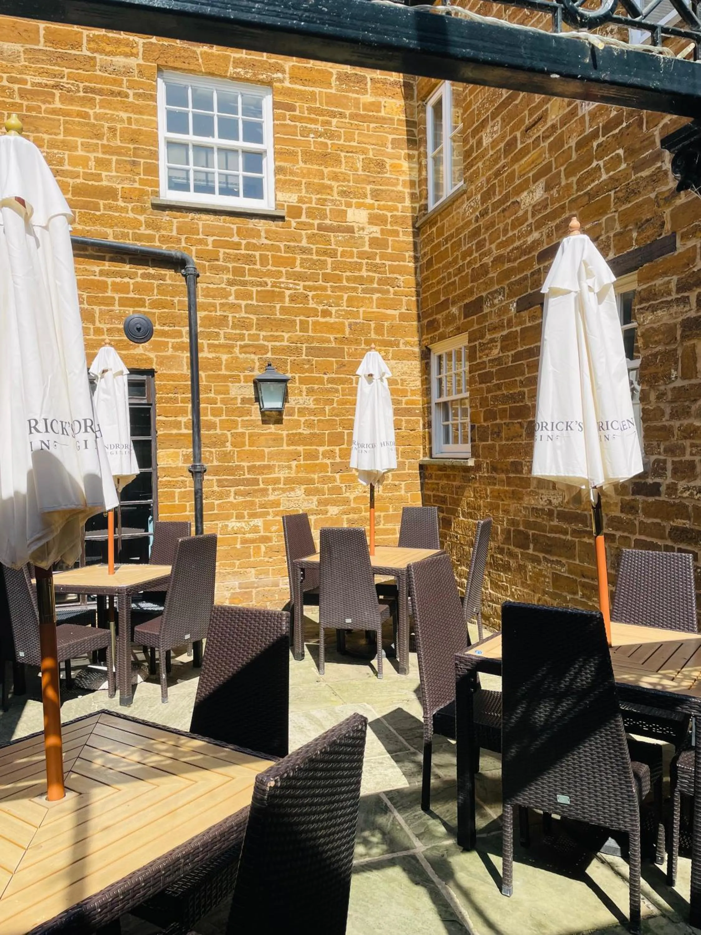 Inner courtyard view in Saracens Head Hotel by Greene King Inns