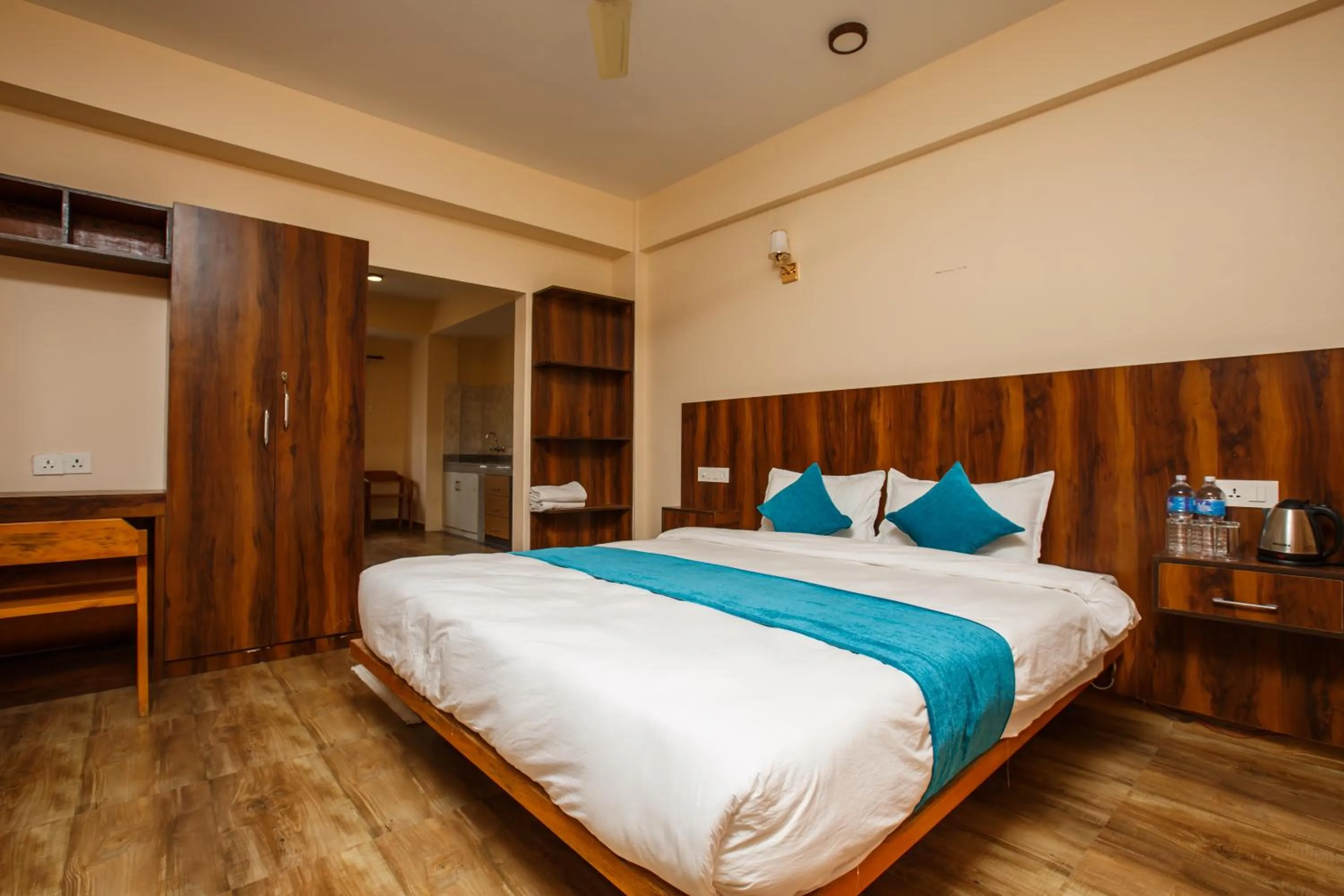 Photo of the whole room, Bed in Shekhar's Place