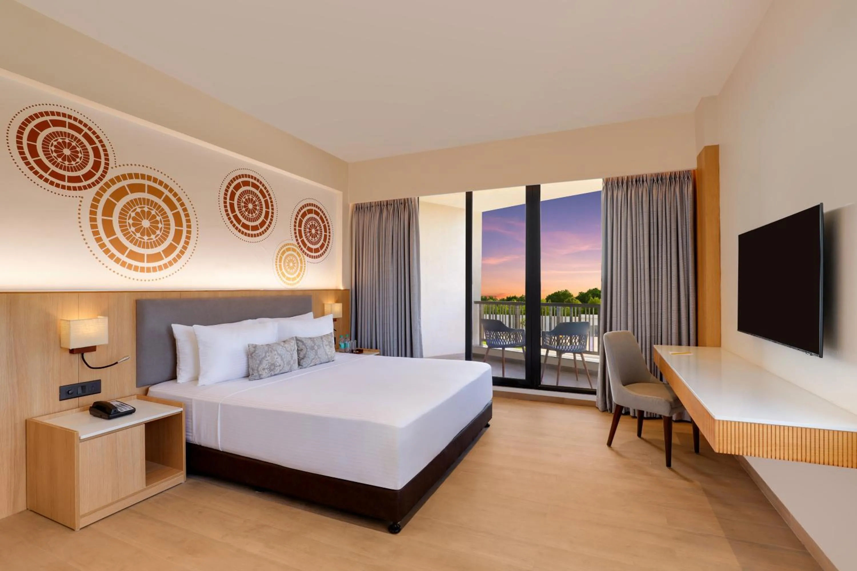 Bedroom, Bed in Lemon Tree Resort, Somnath